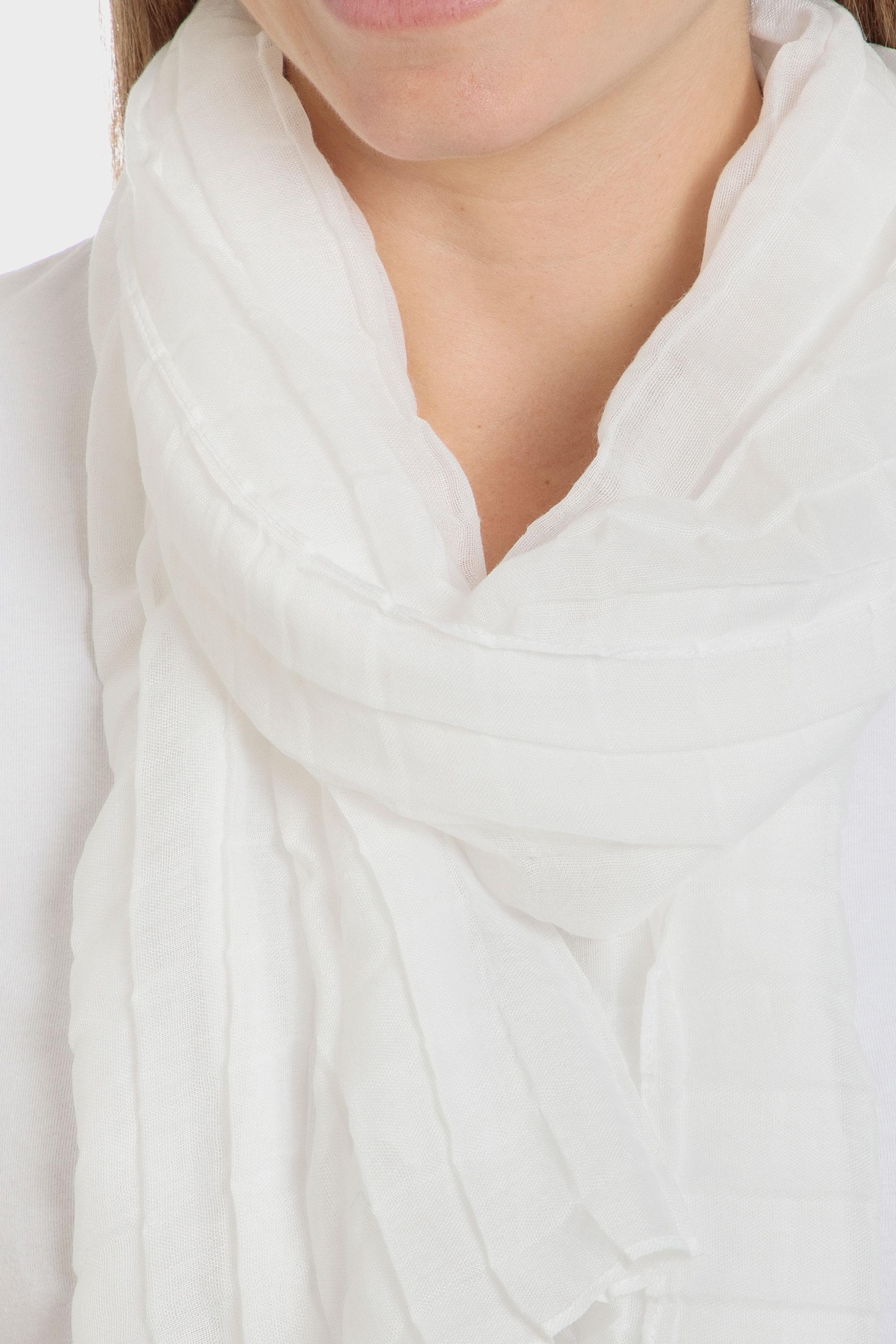 White Pleated Pashmina, , large image number 1