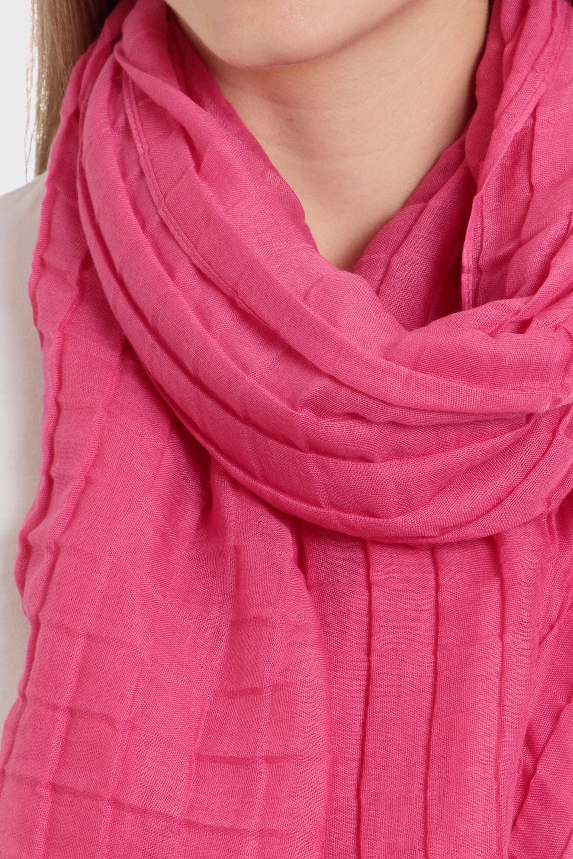 Pink Pleated Pashmina, , large image number 1