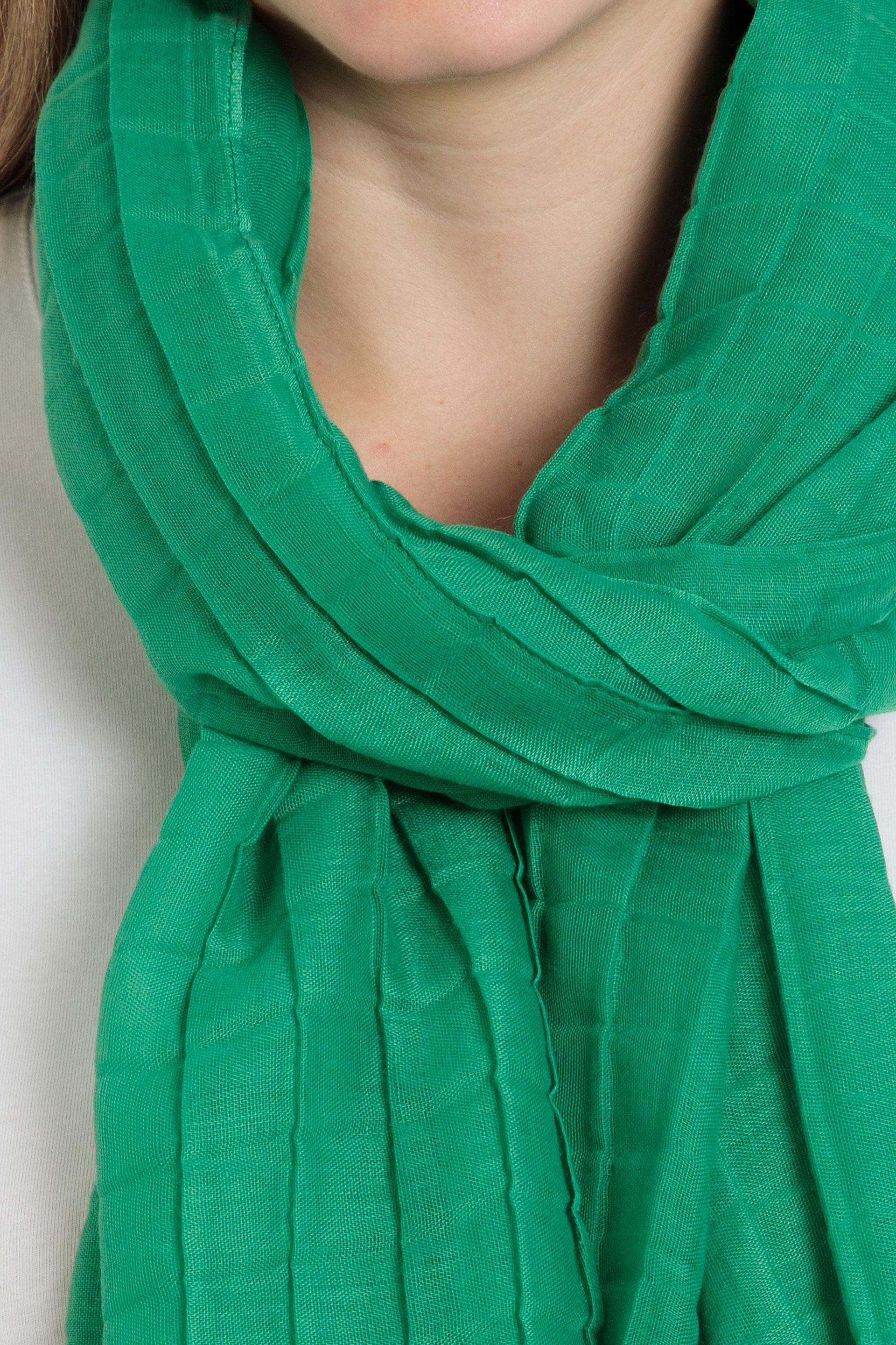 Green Pleated Pashmina, , large image number 1