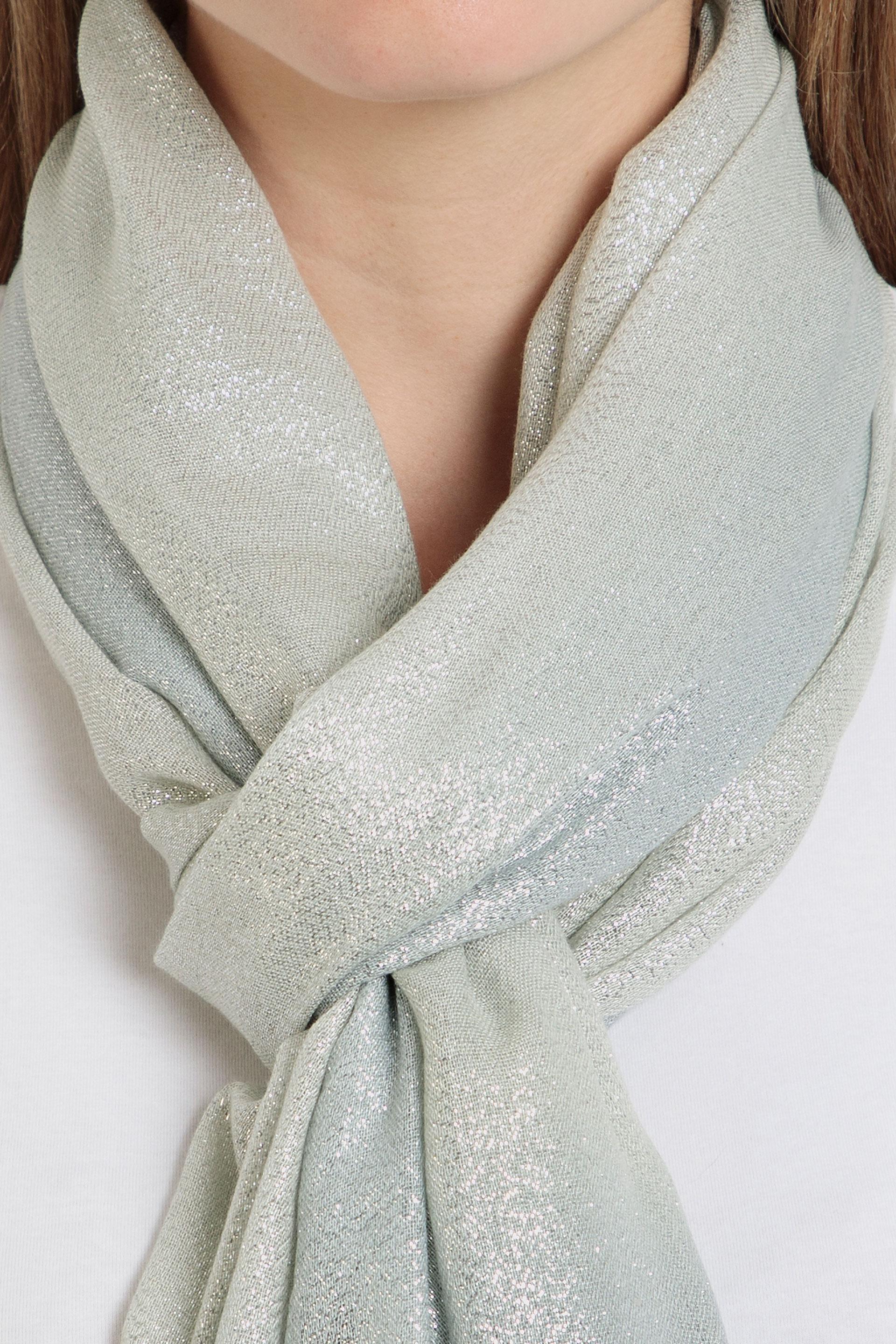 Turquoise Metallic Pashmina, Blue Soft, large image number 1