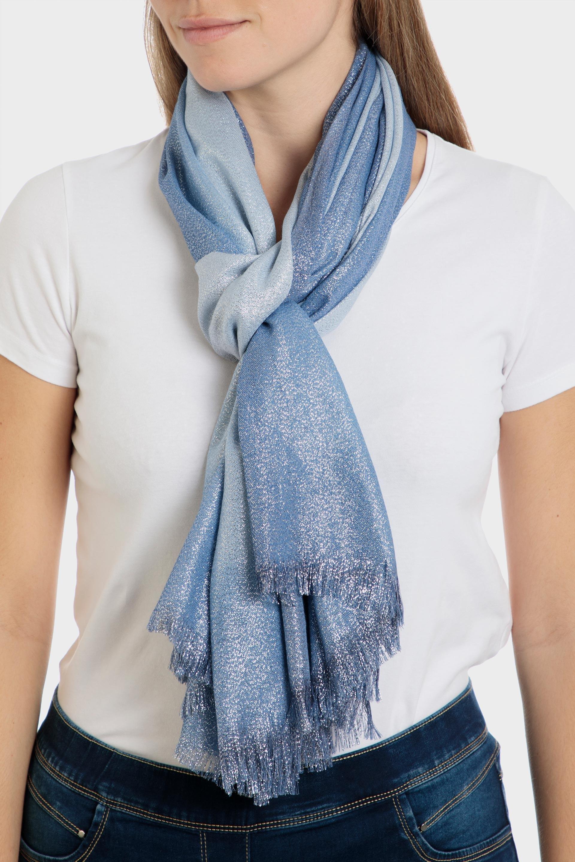 Navy Metallic Pashmina, , large image number 0