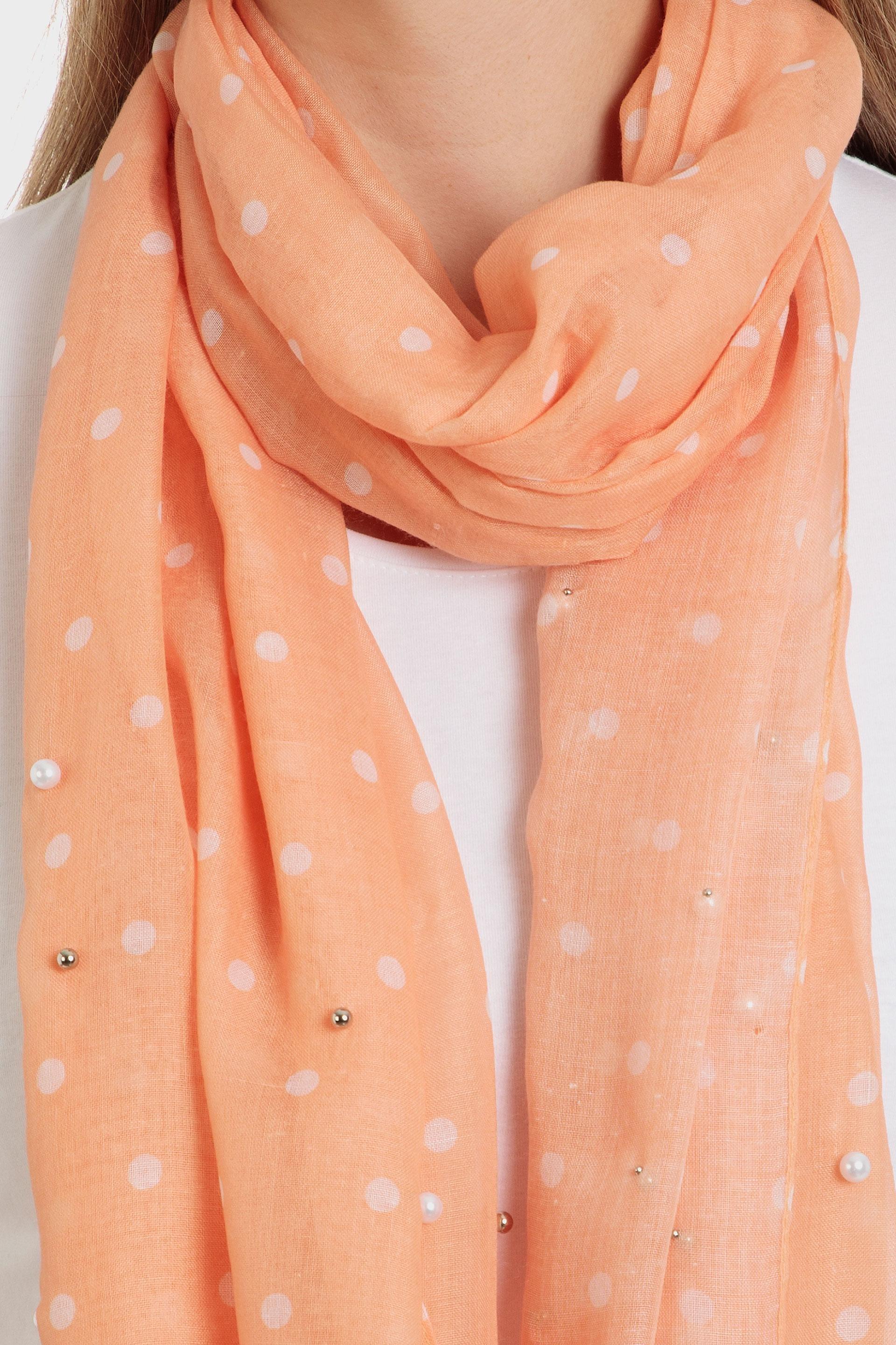Grey Polka Dot Scarf., , large image number 1