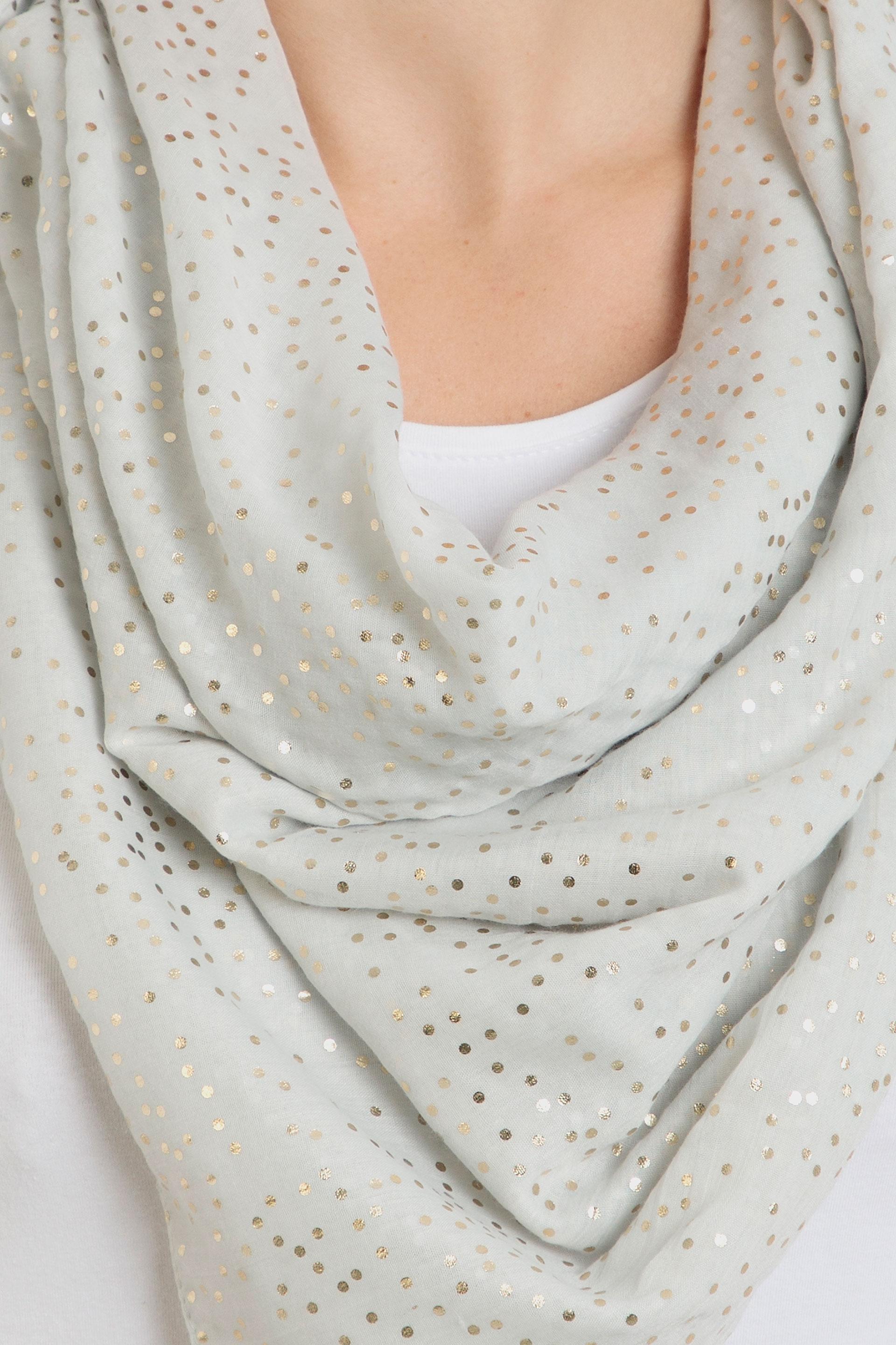 White Polka Dot Pashmina, , large image number 1