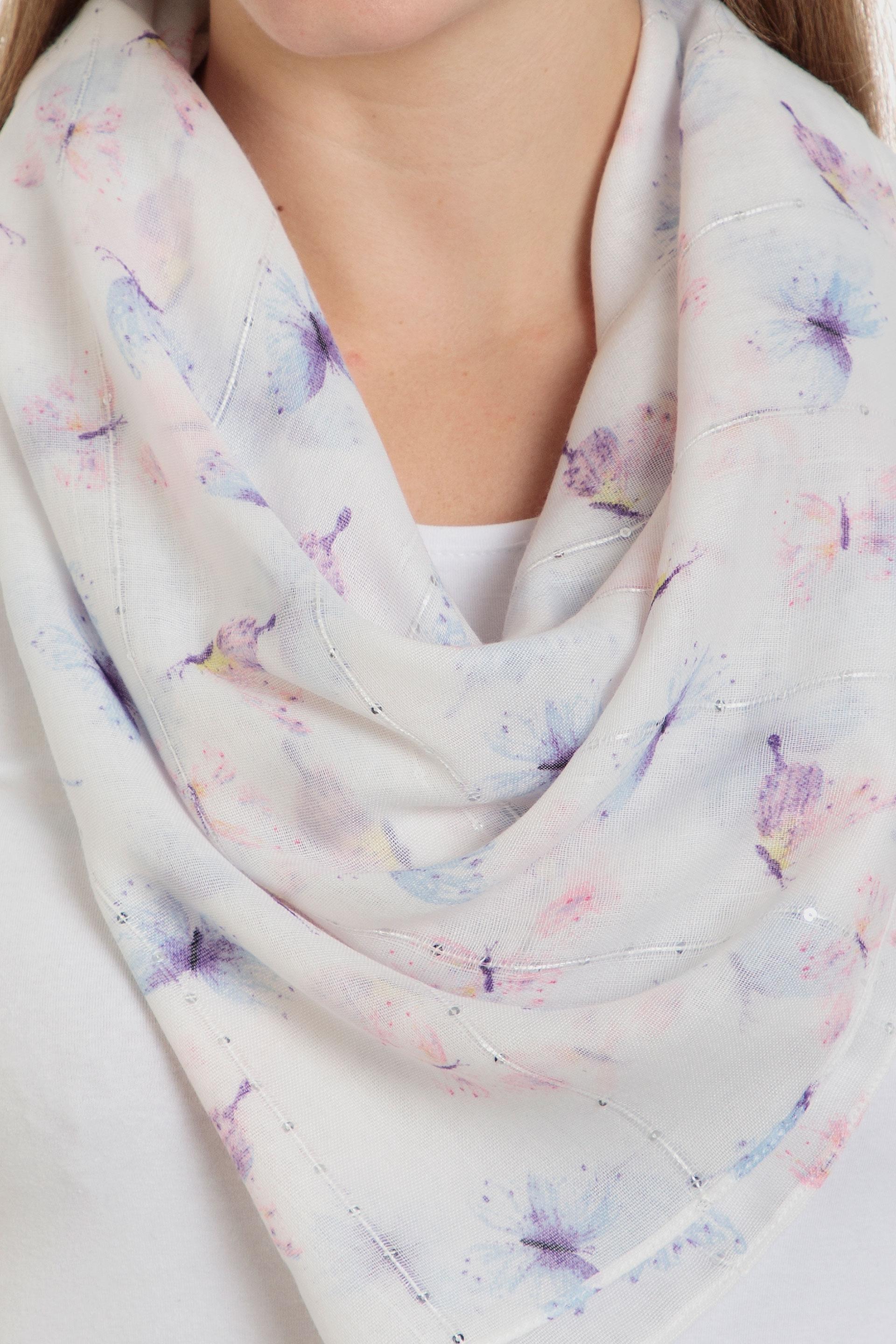 Multicolour Butterflies Scarf, , large image number 1