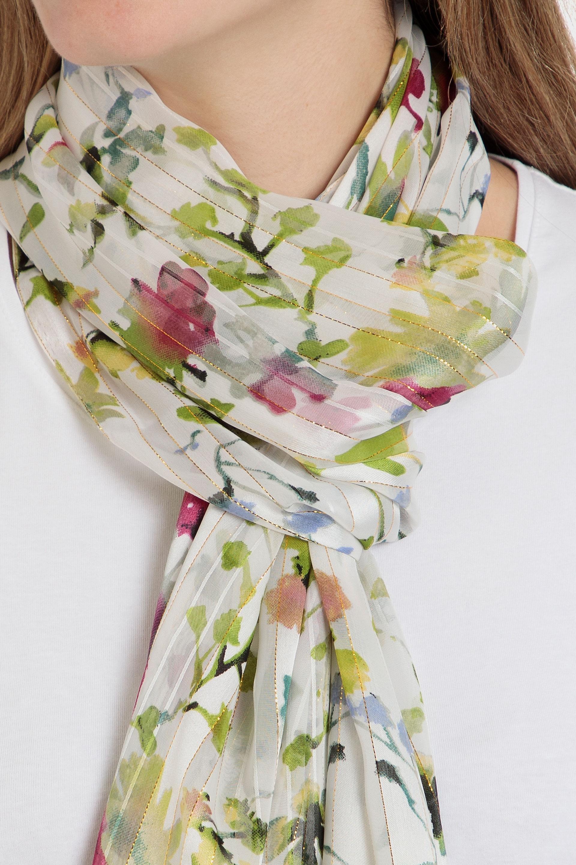 Multicolour Floral Print Pashmina, , large image number 1