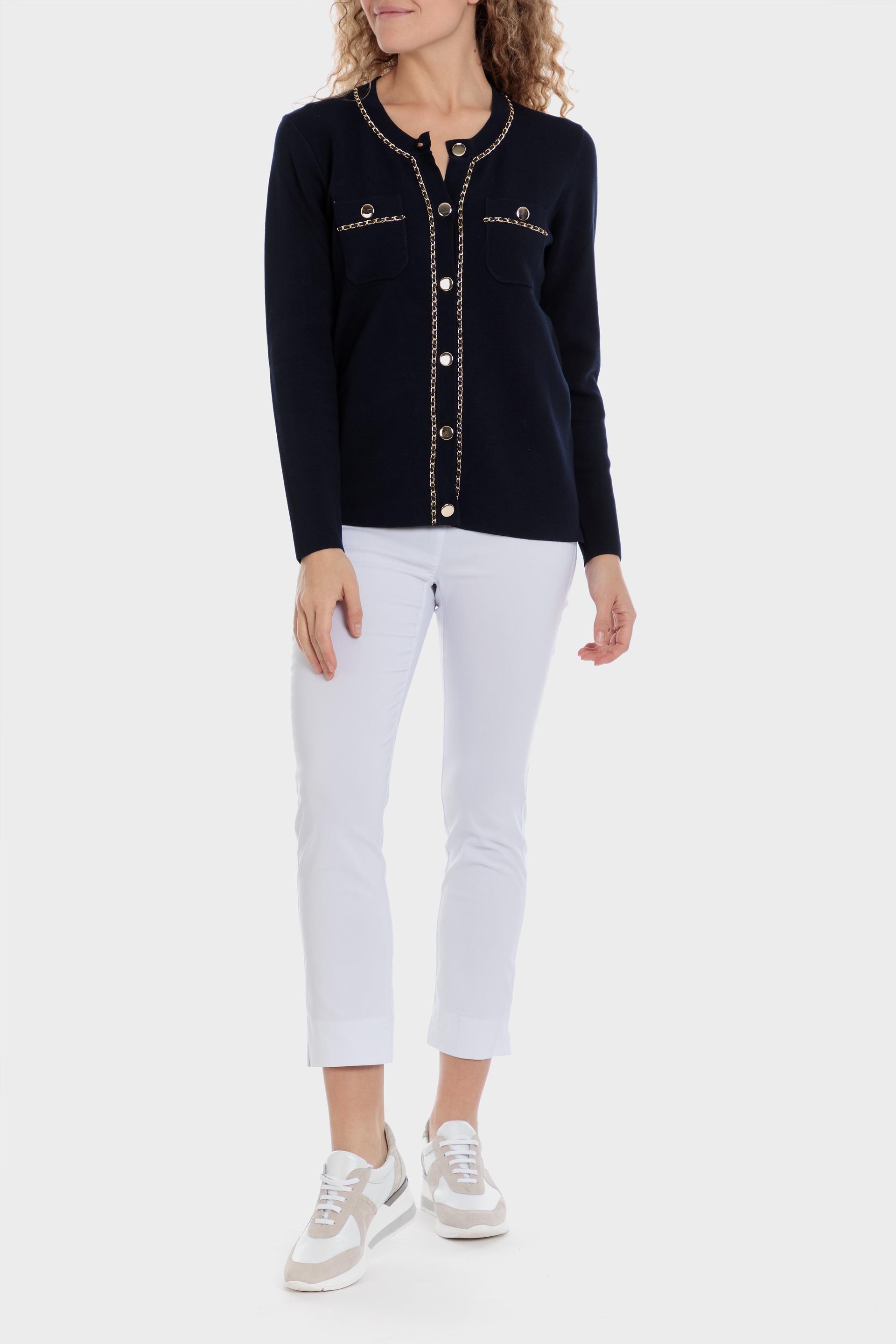 Navy Knitted Jacket, , large image number 1