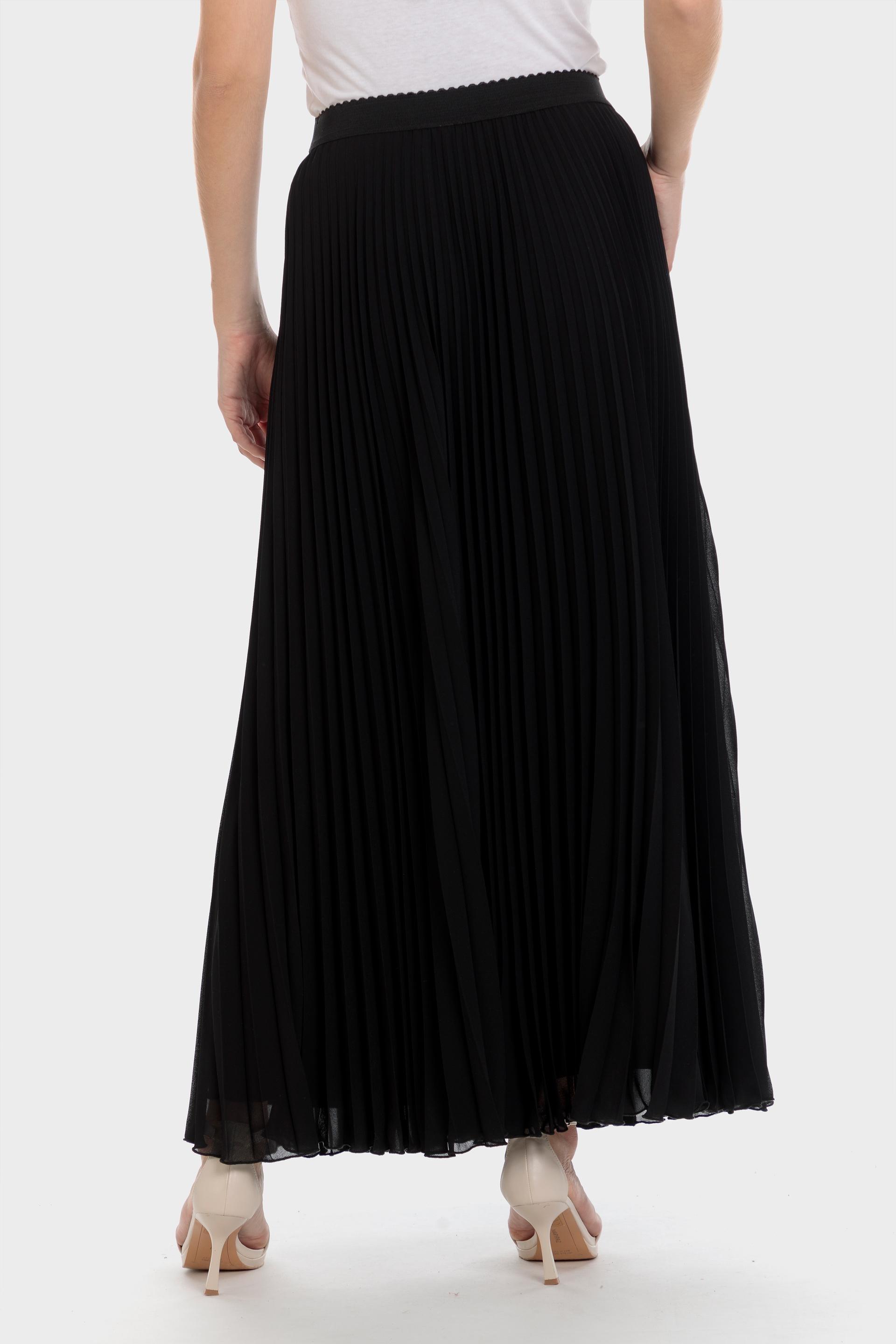 Punt Roma - Black Long Pleated Skirt