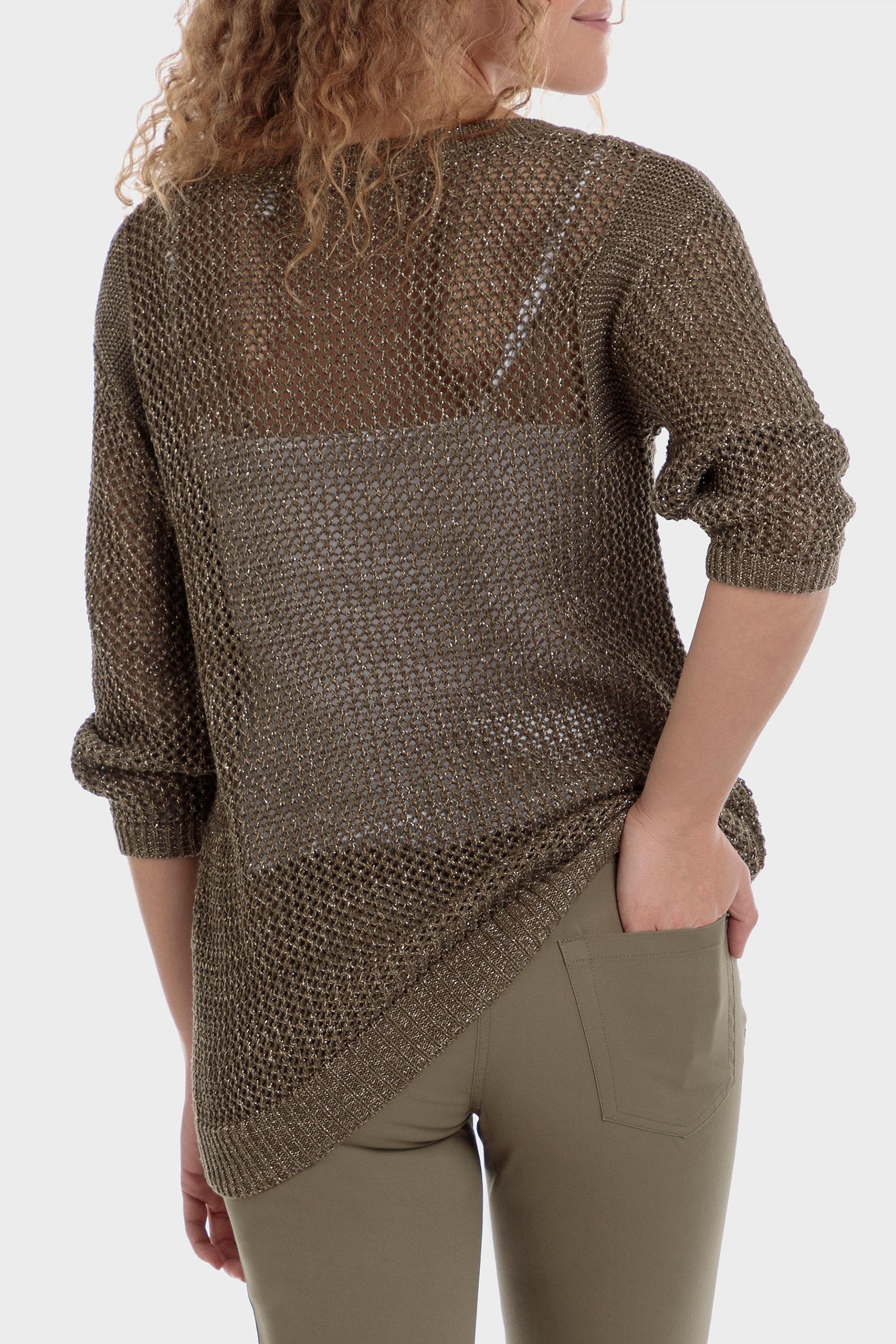 Punt Roma - Brown Openwork Sweater