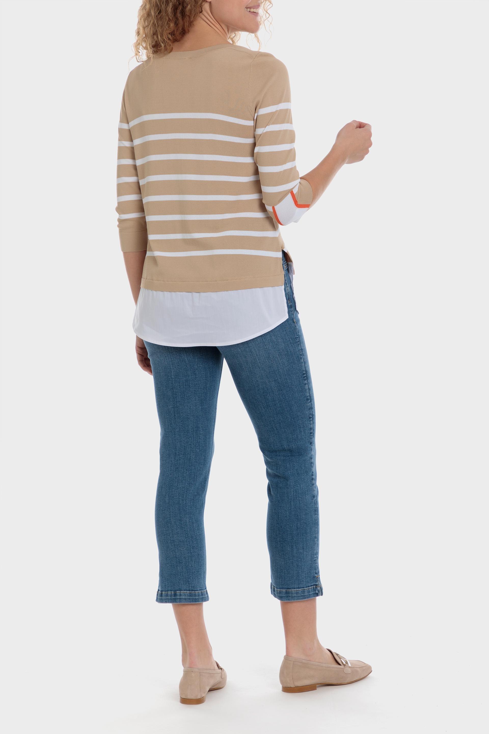 Punt Roma - Beige Striped Sweater