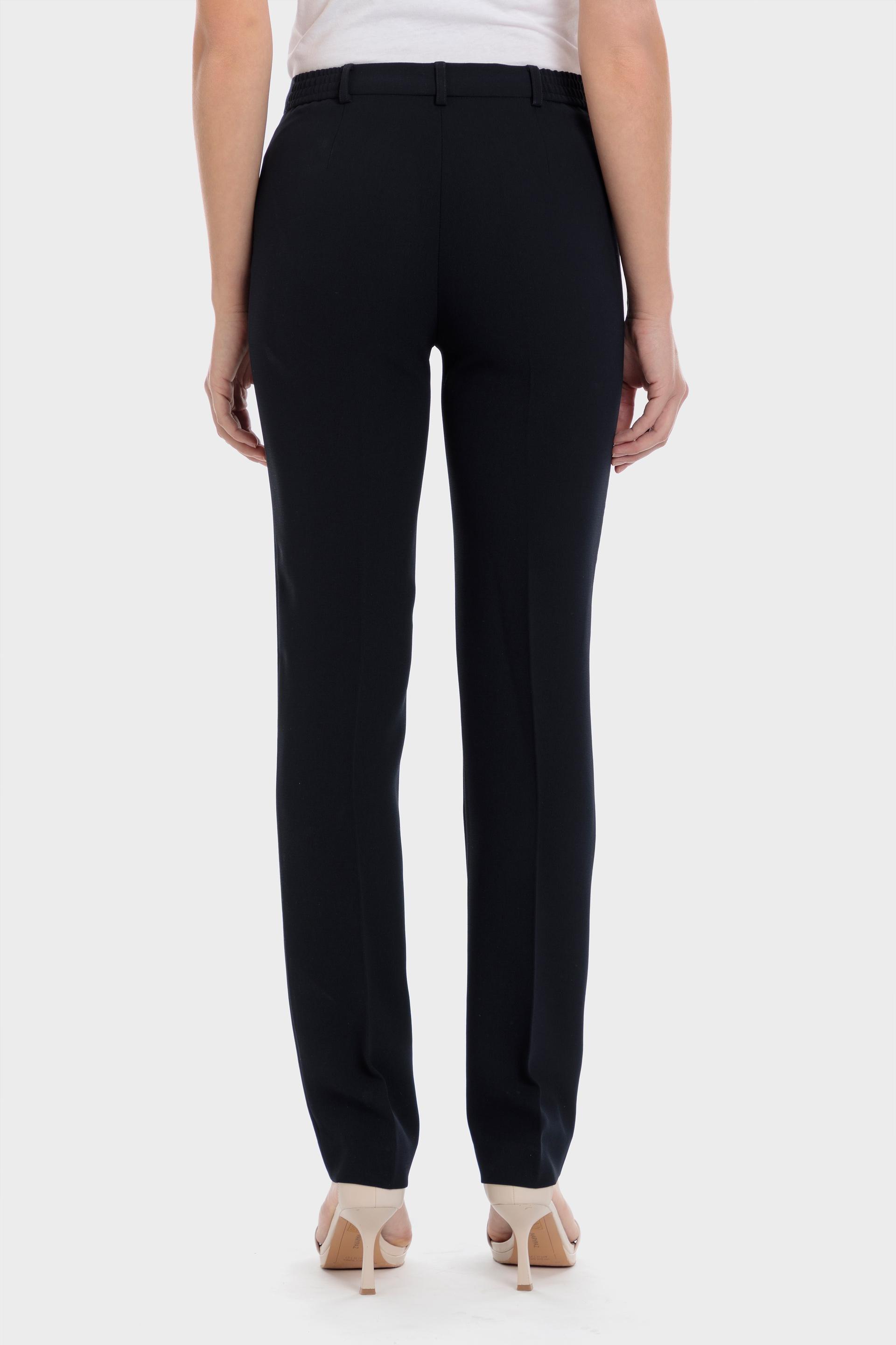 Punt Roma - Navy Crepe Trousers With Elastic