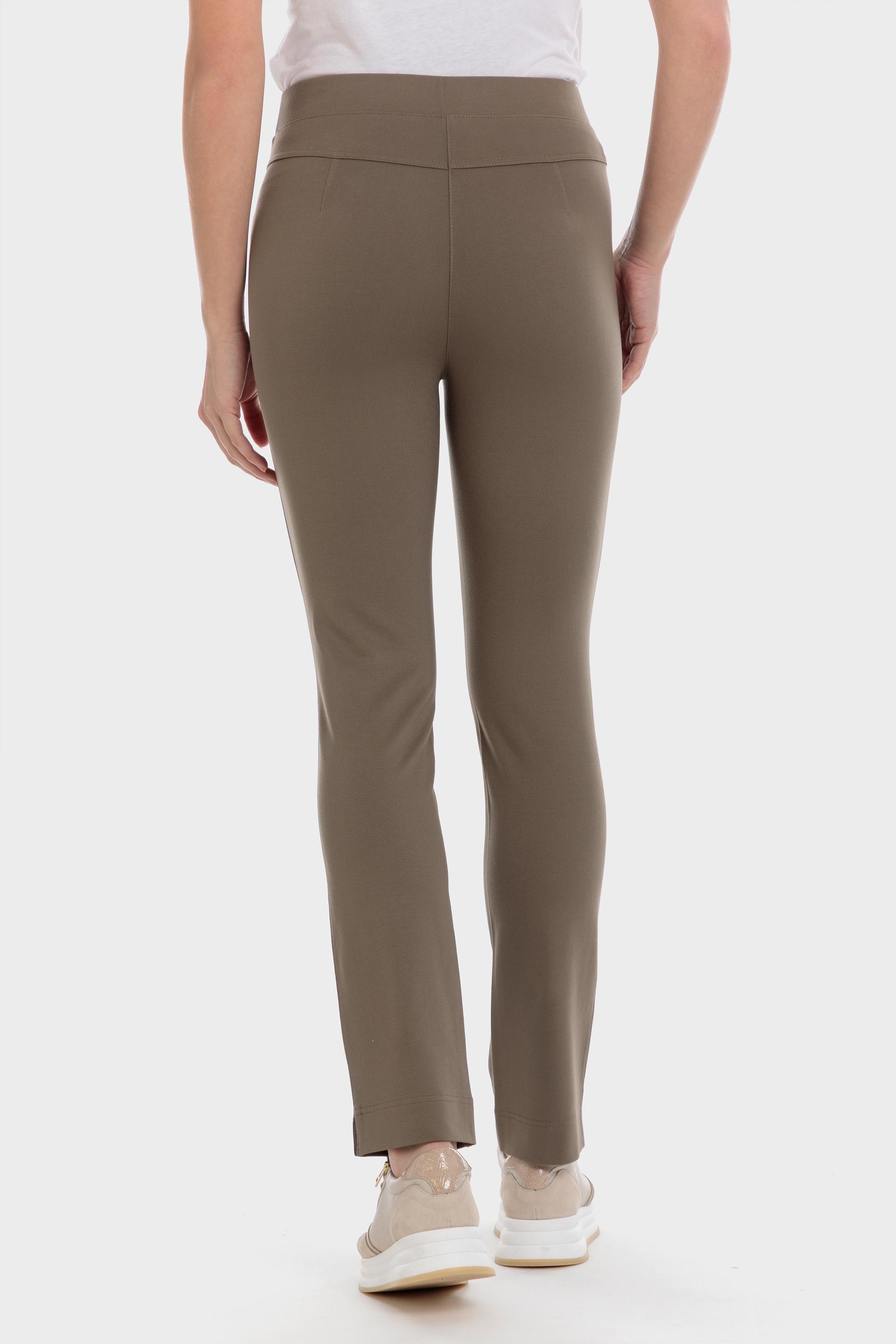 Beige Elastic Waist Trousers, , large image number 3
