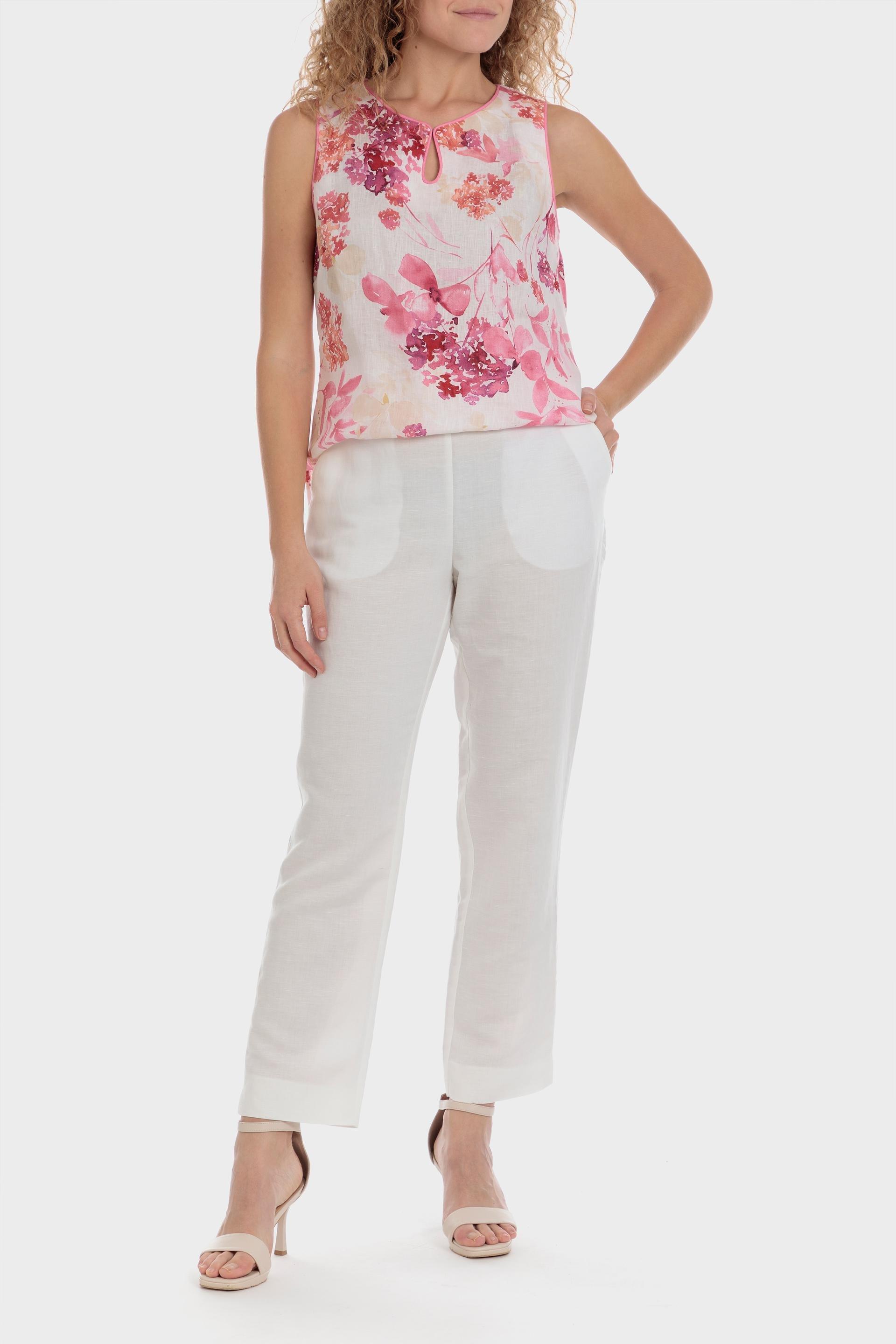 Punt Roma - White Linen Trousers