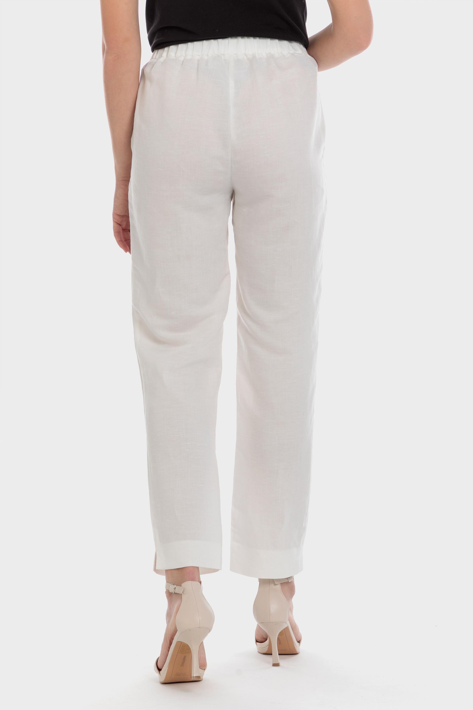 Punt Roma - White Linen Trousers