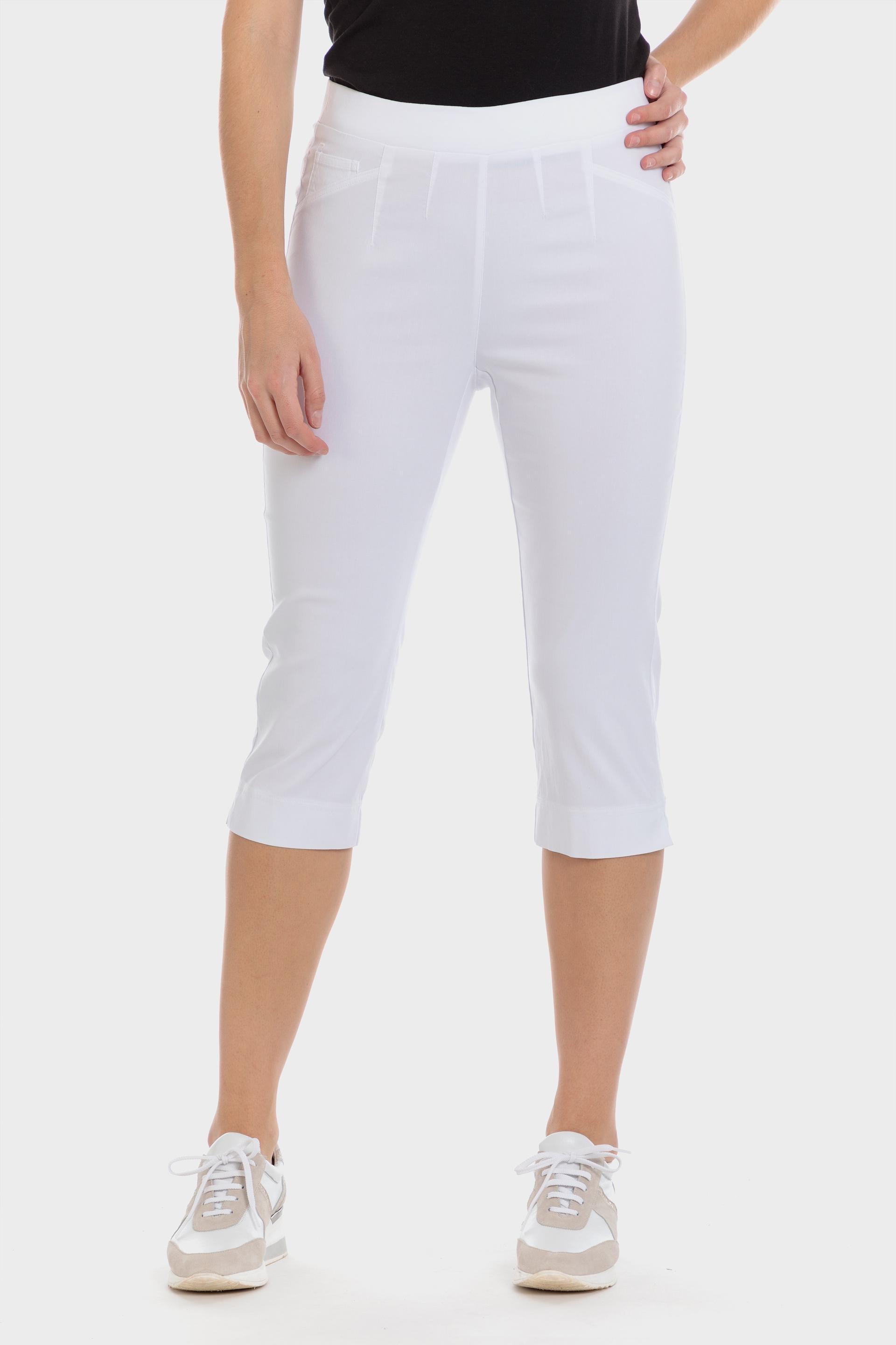 Punt Roma - White Bengaline Crop Trousers