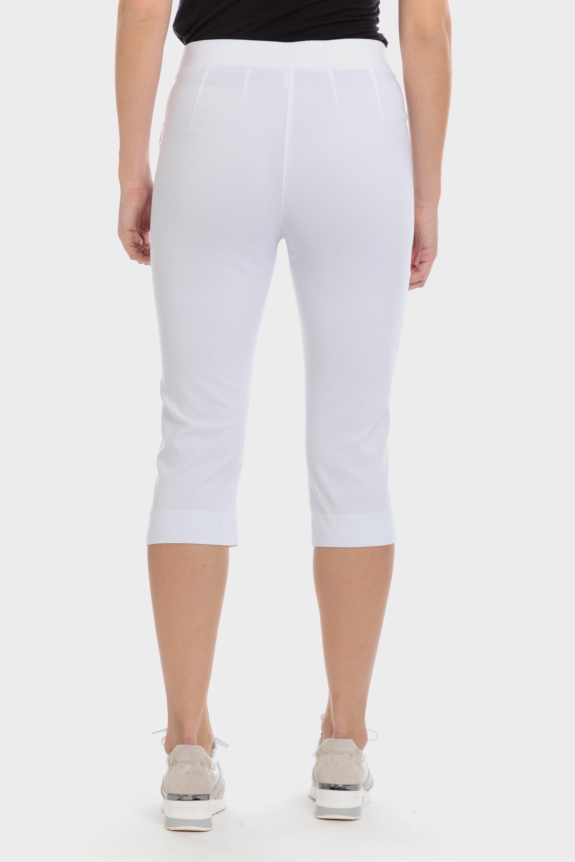 Punt Roma - White Bengaline Crop Trousers