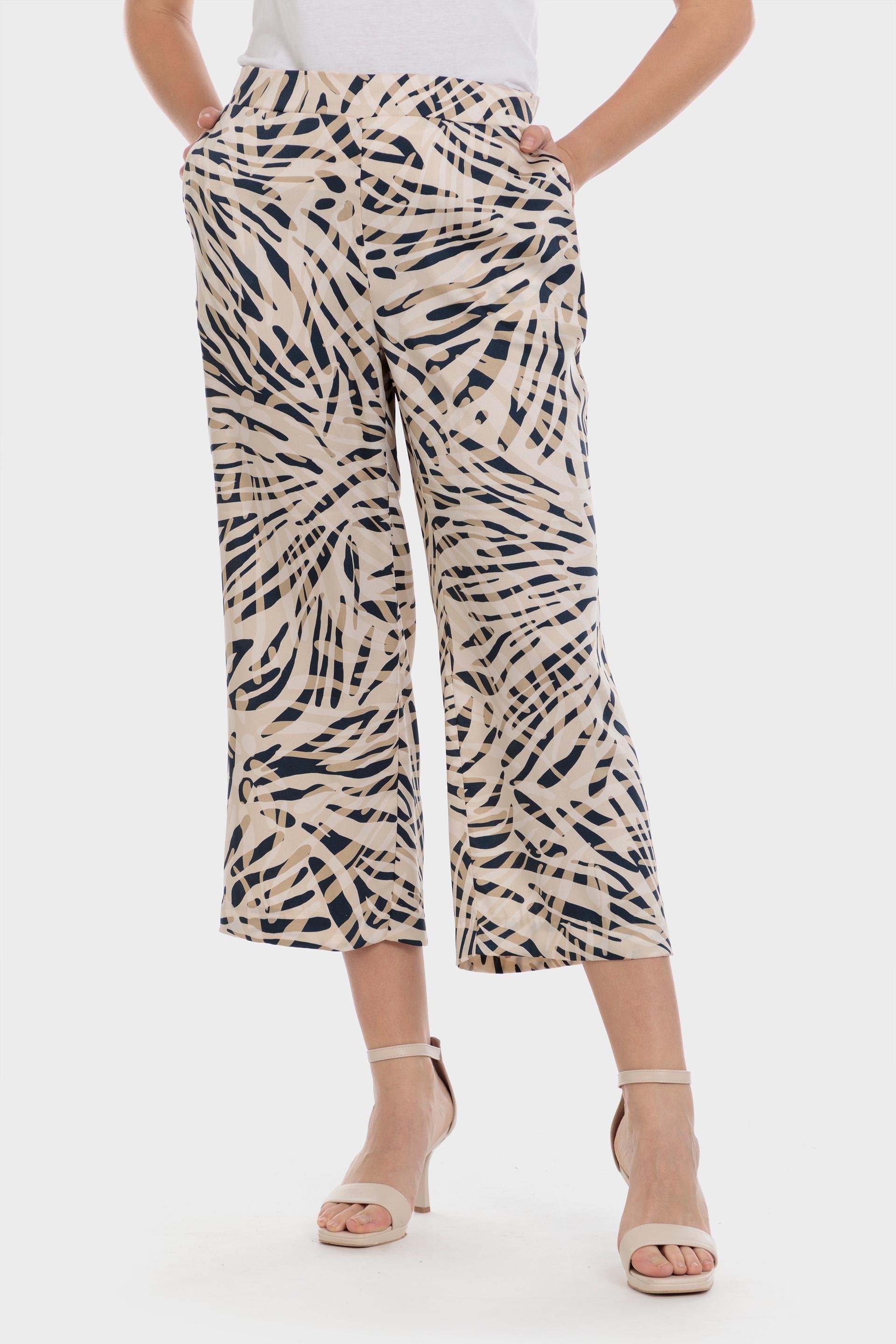 Black Printed Trousers, , large image number 0