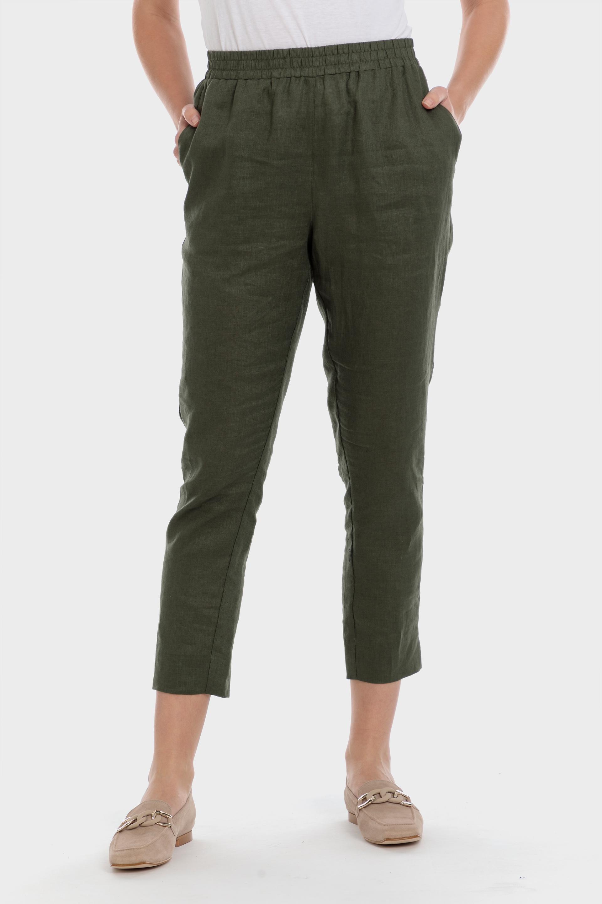 Punt Roma - Green Linen Trousers