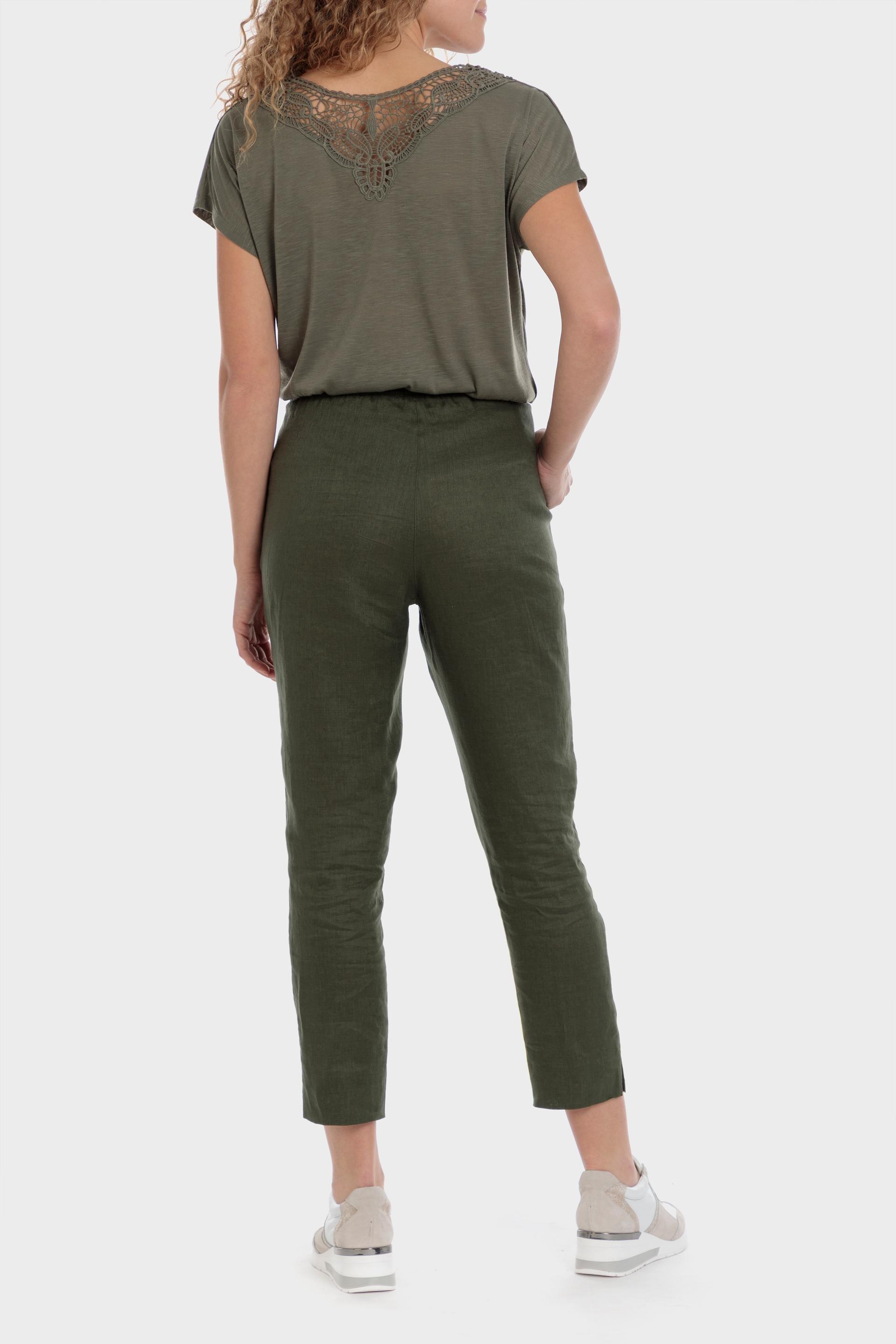 Punt Roma - Green Linen Trousers