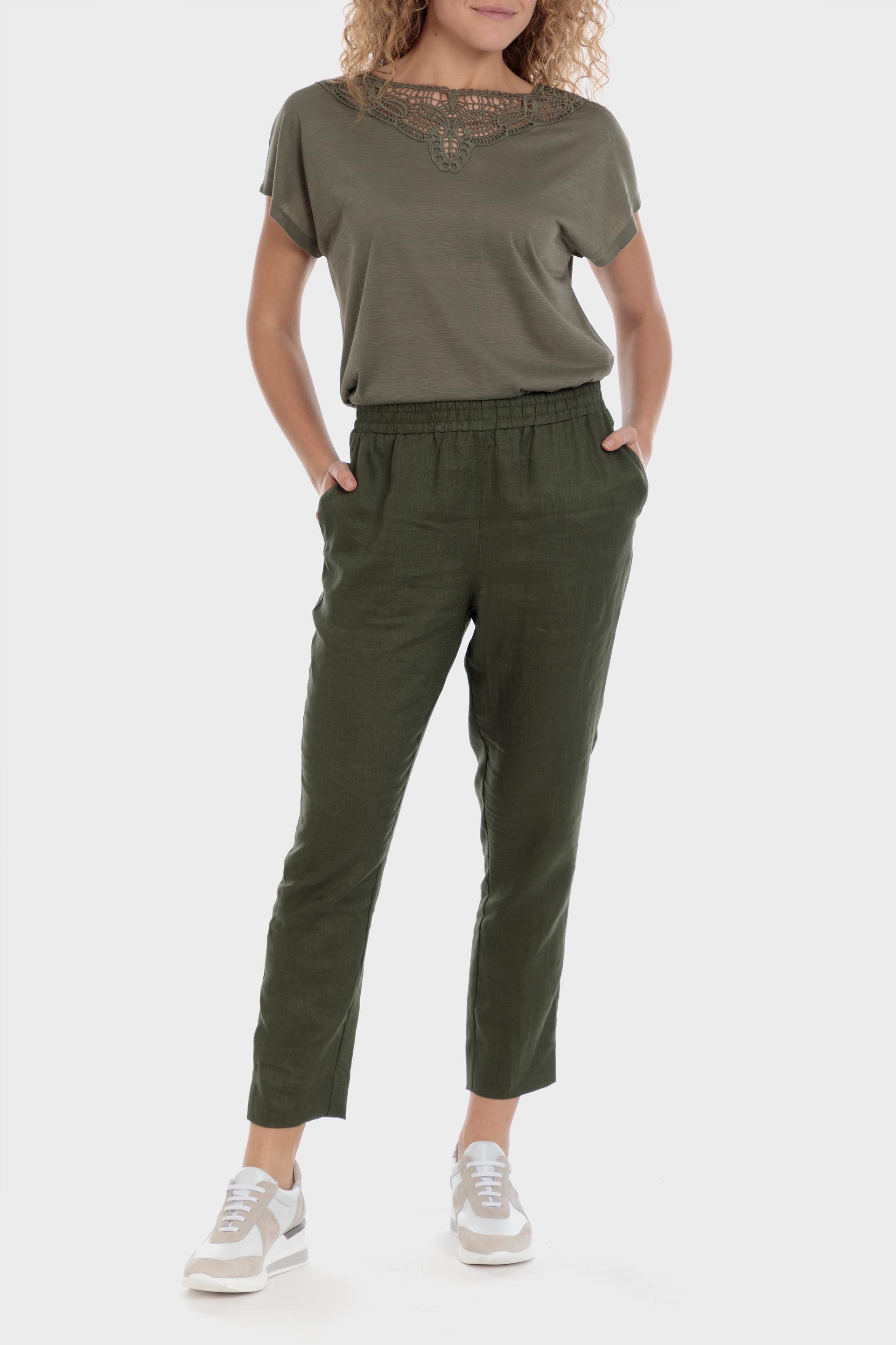 Punt Roma - Green Linen Trousers