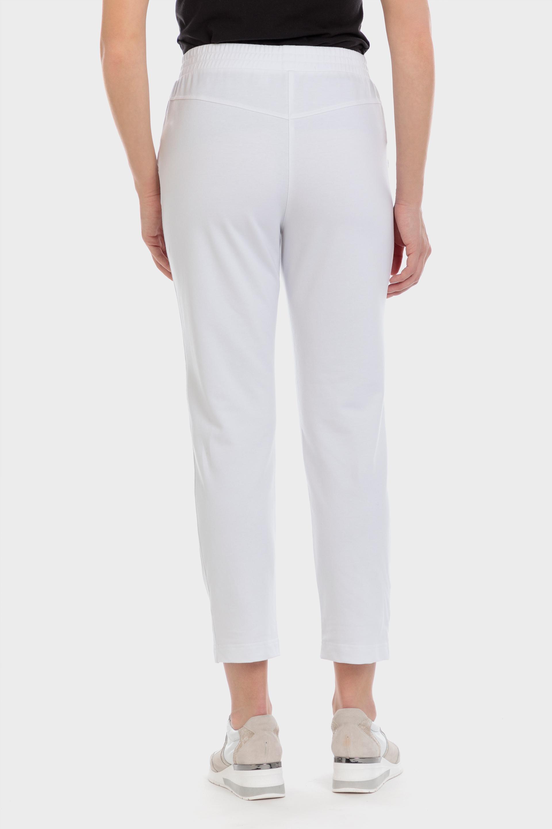 Punt Roma - White Elastic Waist Trousers