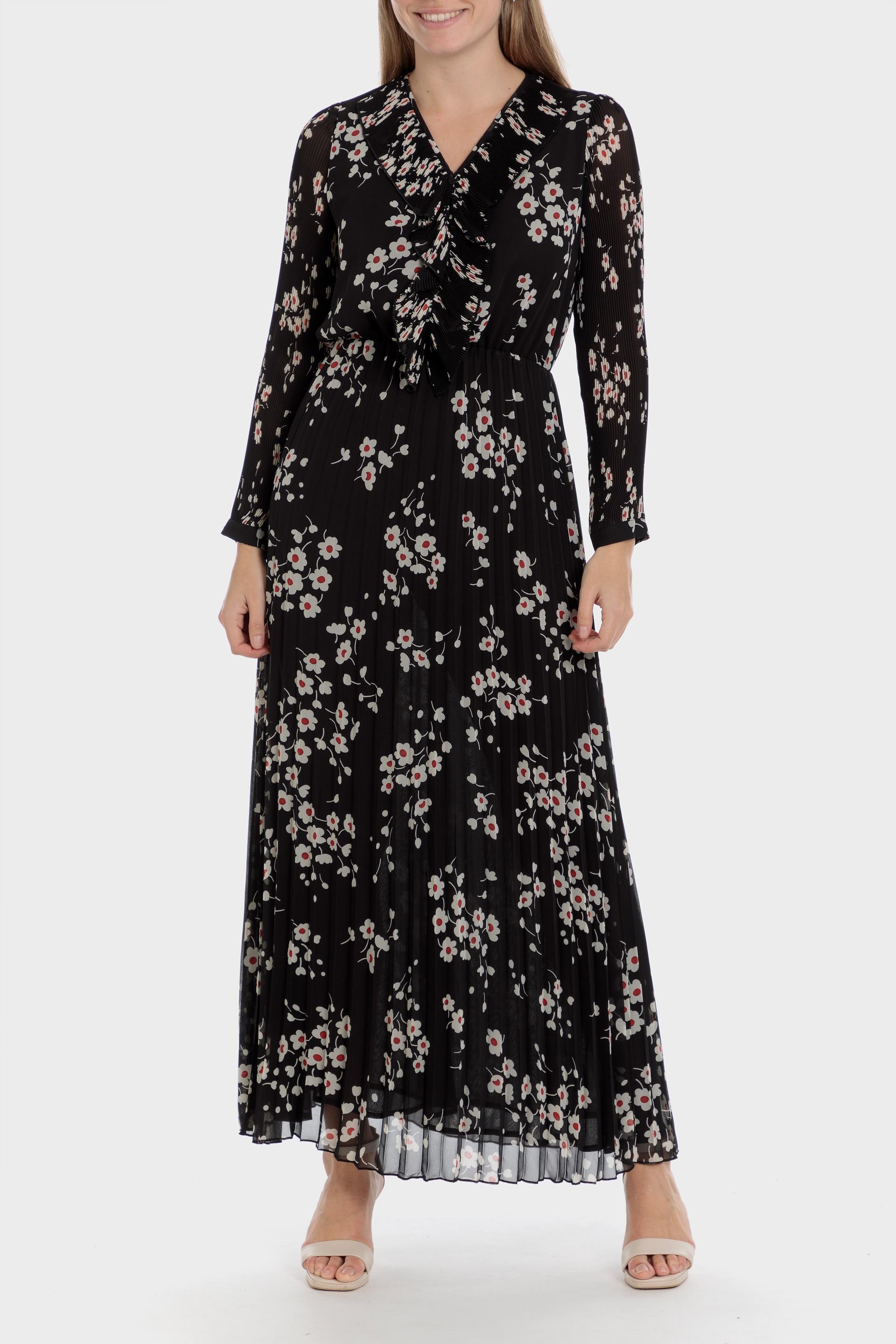 Punt Roma - Black Floral Print Dress