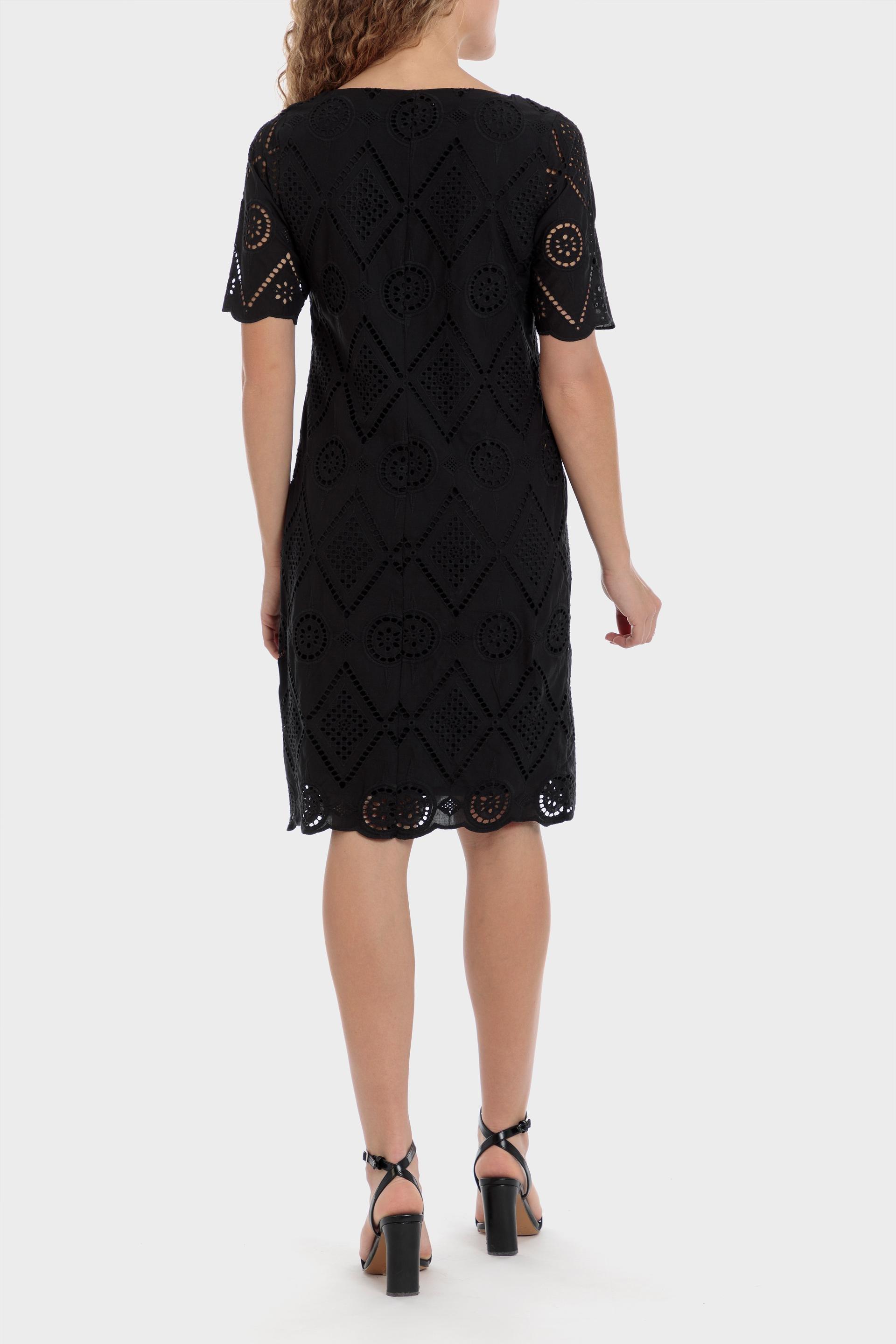 Punt Roma - Black Embroidered Dress