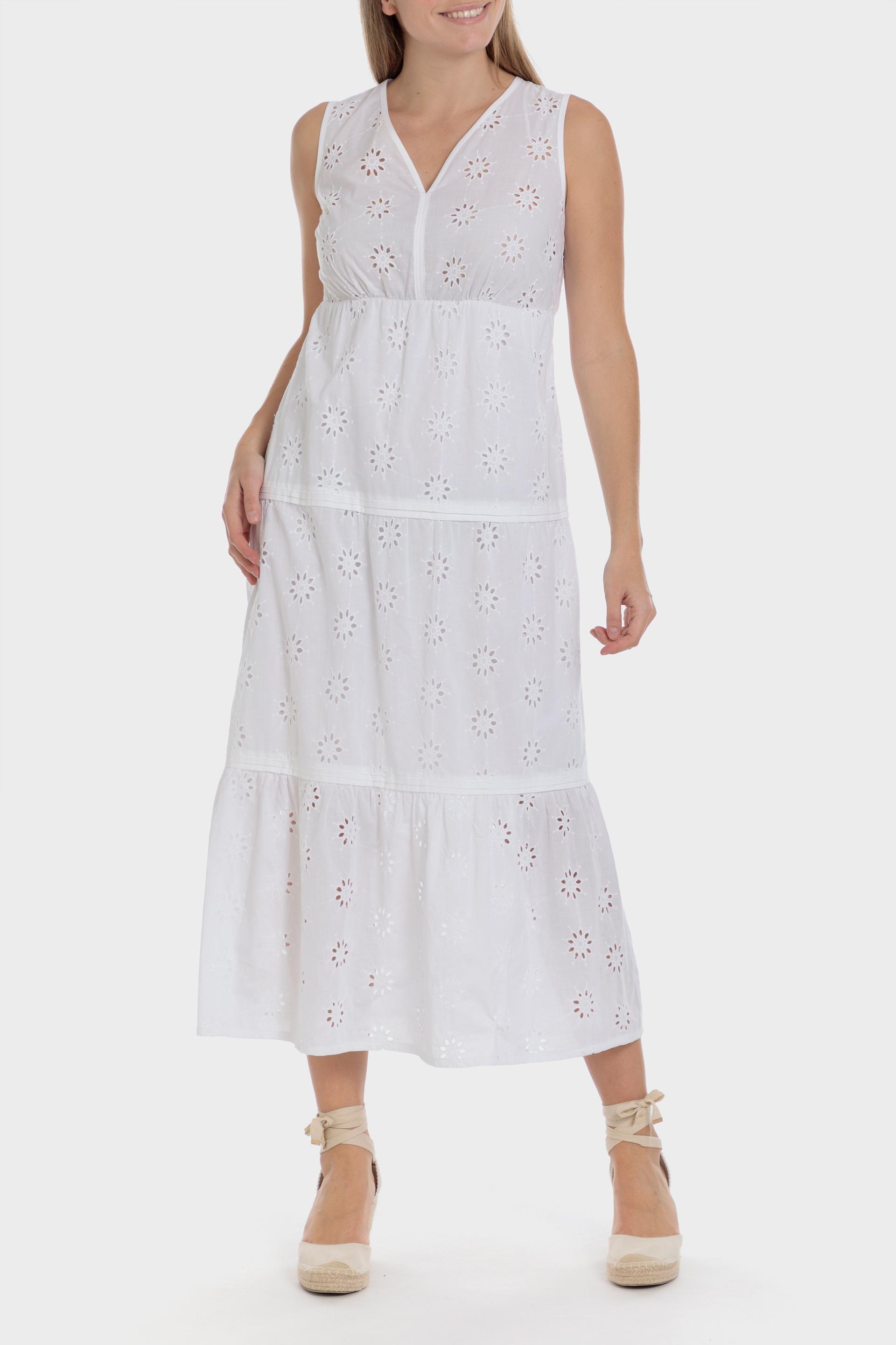 Punt Roma - White Embroidered Dress