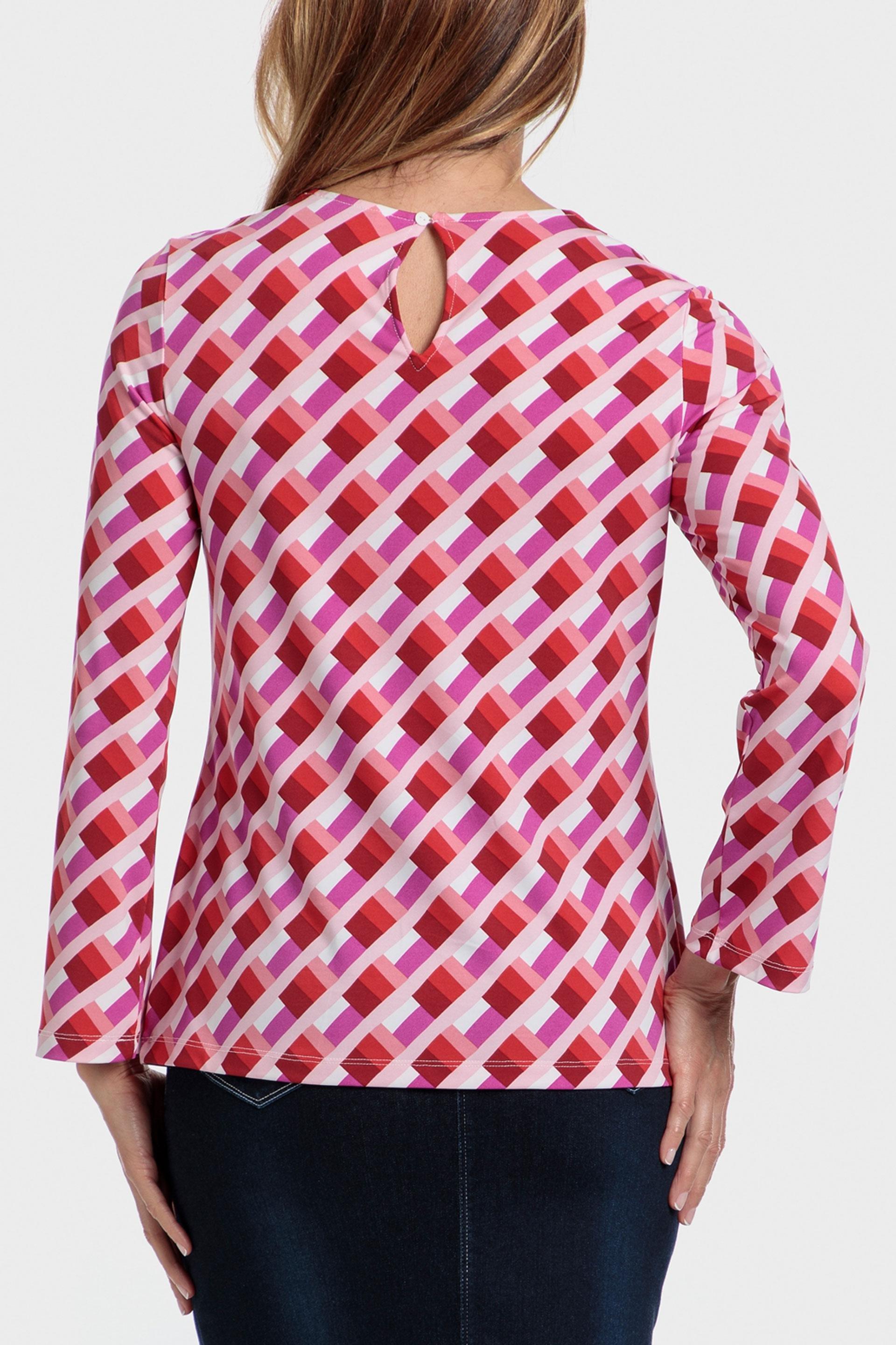 Pink Geometric Print T-Shirt, , large image number 2