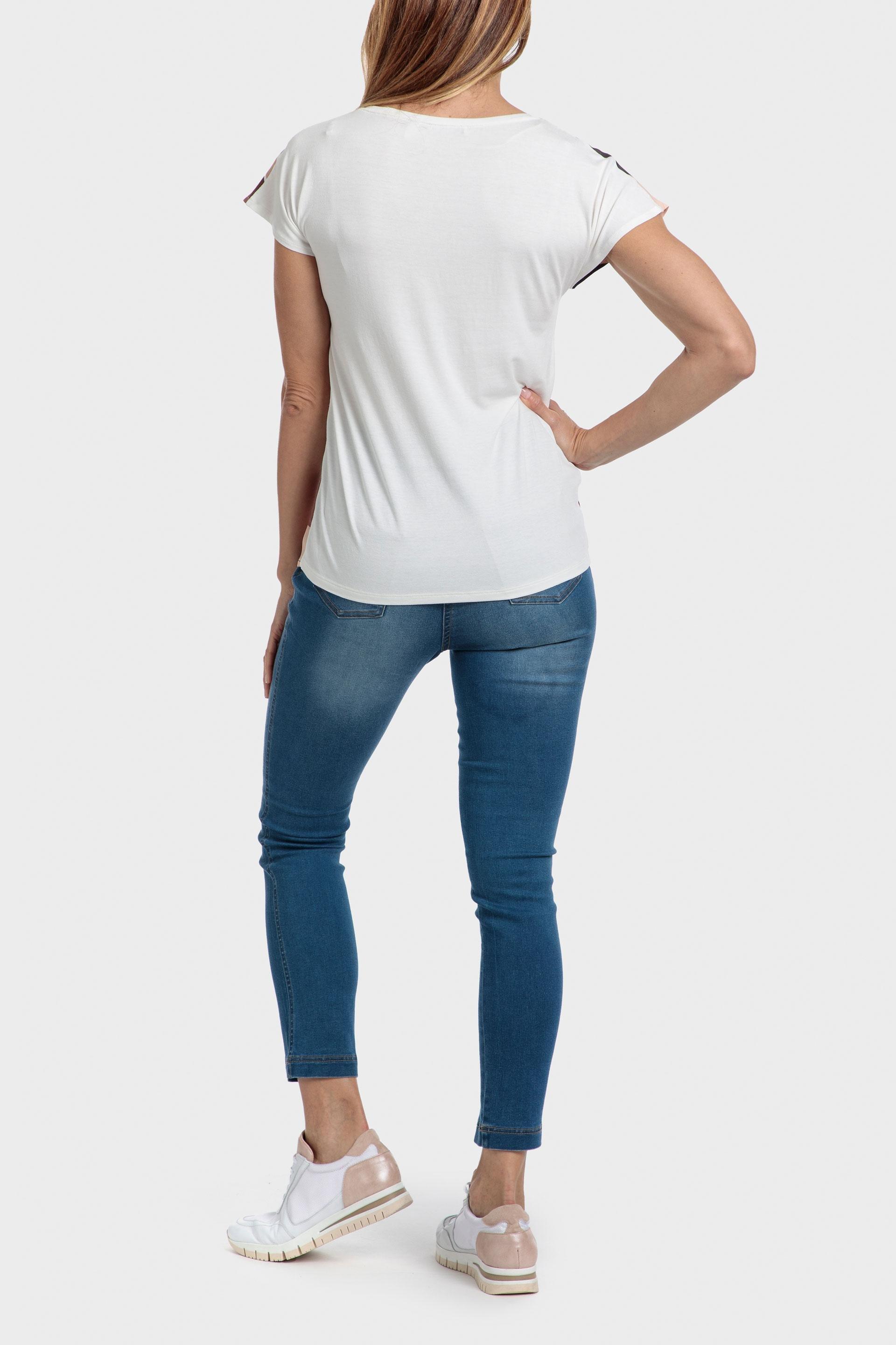 Punt Roma - Multicolour Leaf Printed T-Shirt