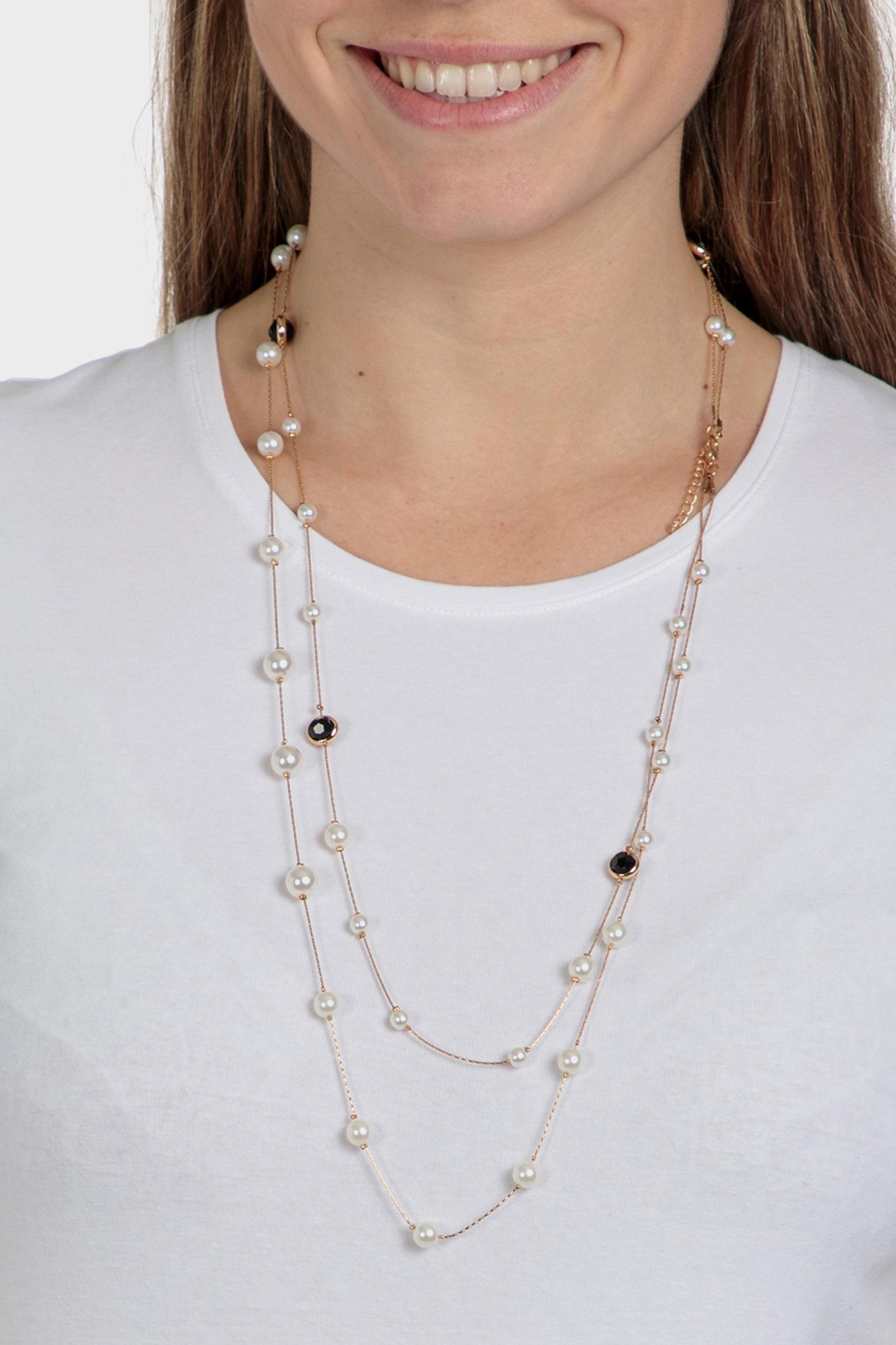 Gold Pearl Necklace, , large image number 0