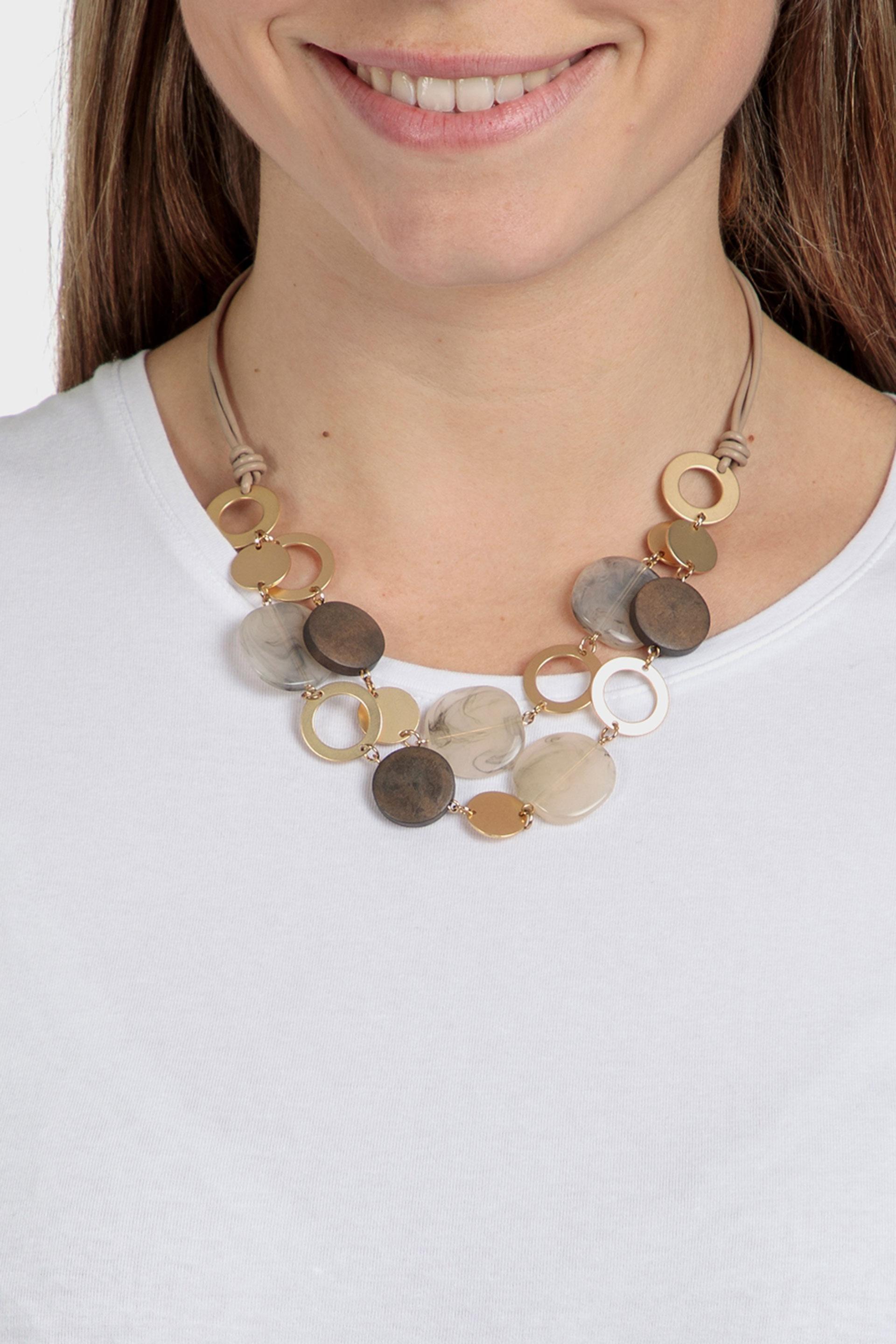 Beige Stones Choker, , large image number 0
