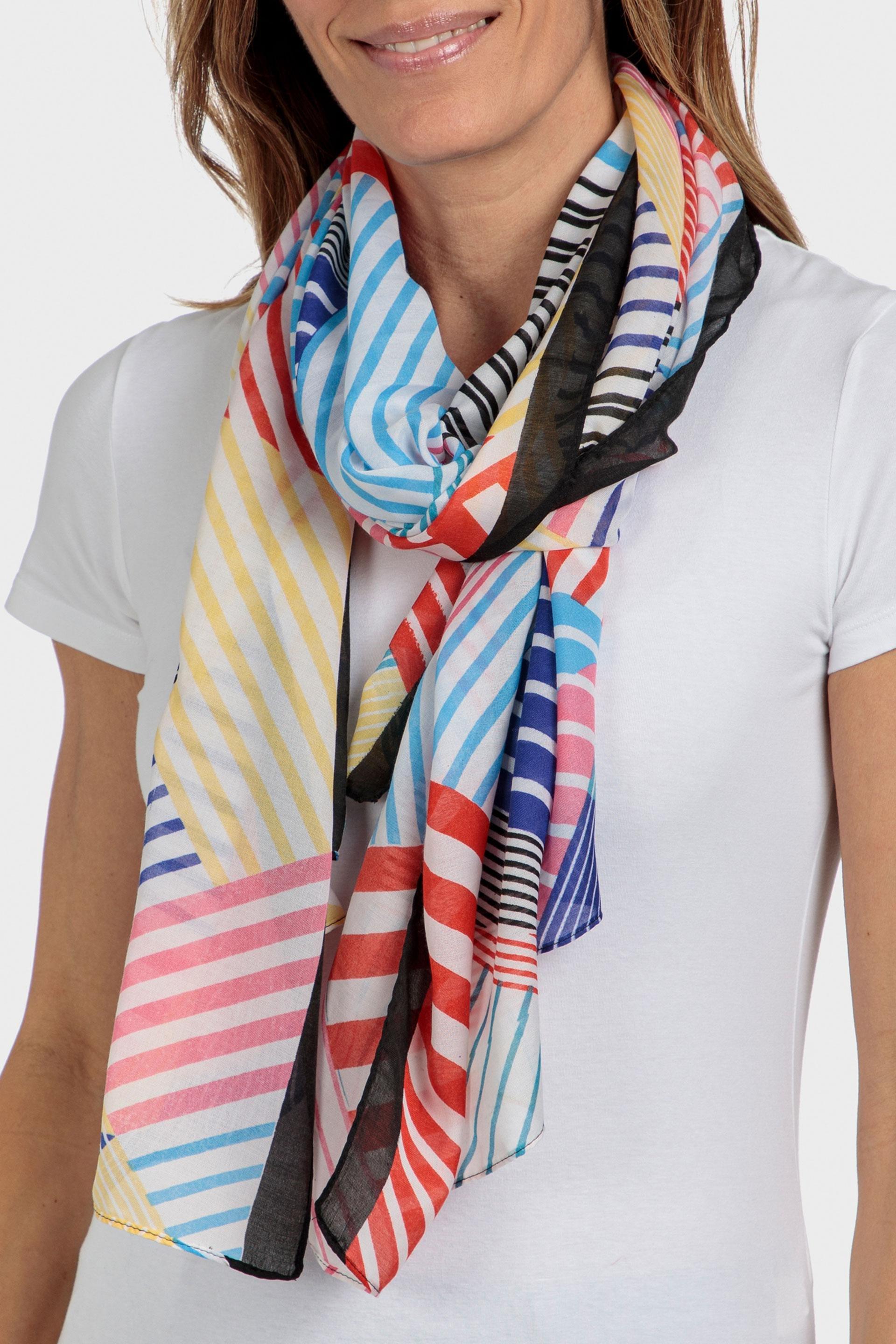 Multicolour Striped Scarf, , large image number 0