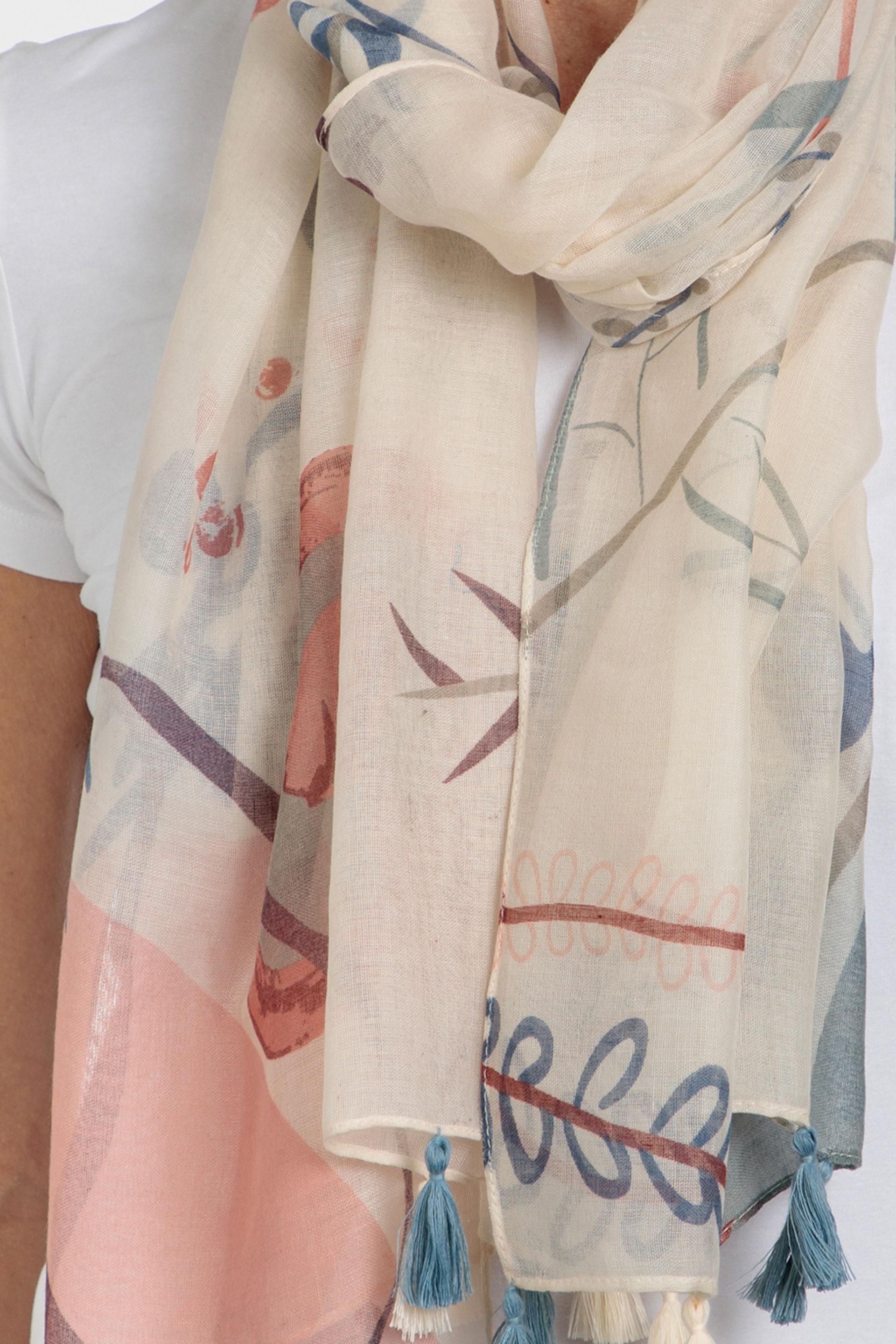 Punt Roma - Beige Printed Scarf