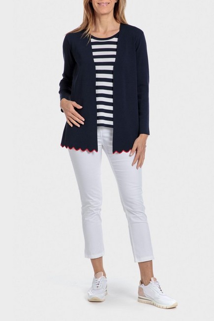 Punt Roma - Navy Striped Faux Co-Ord Set