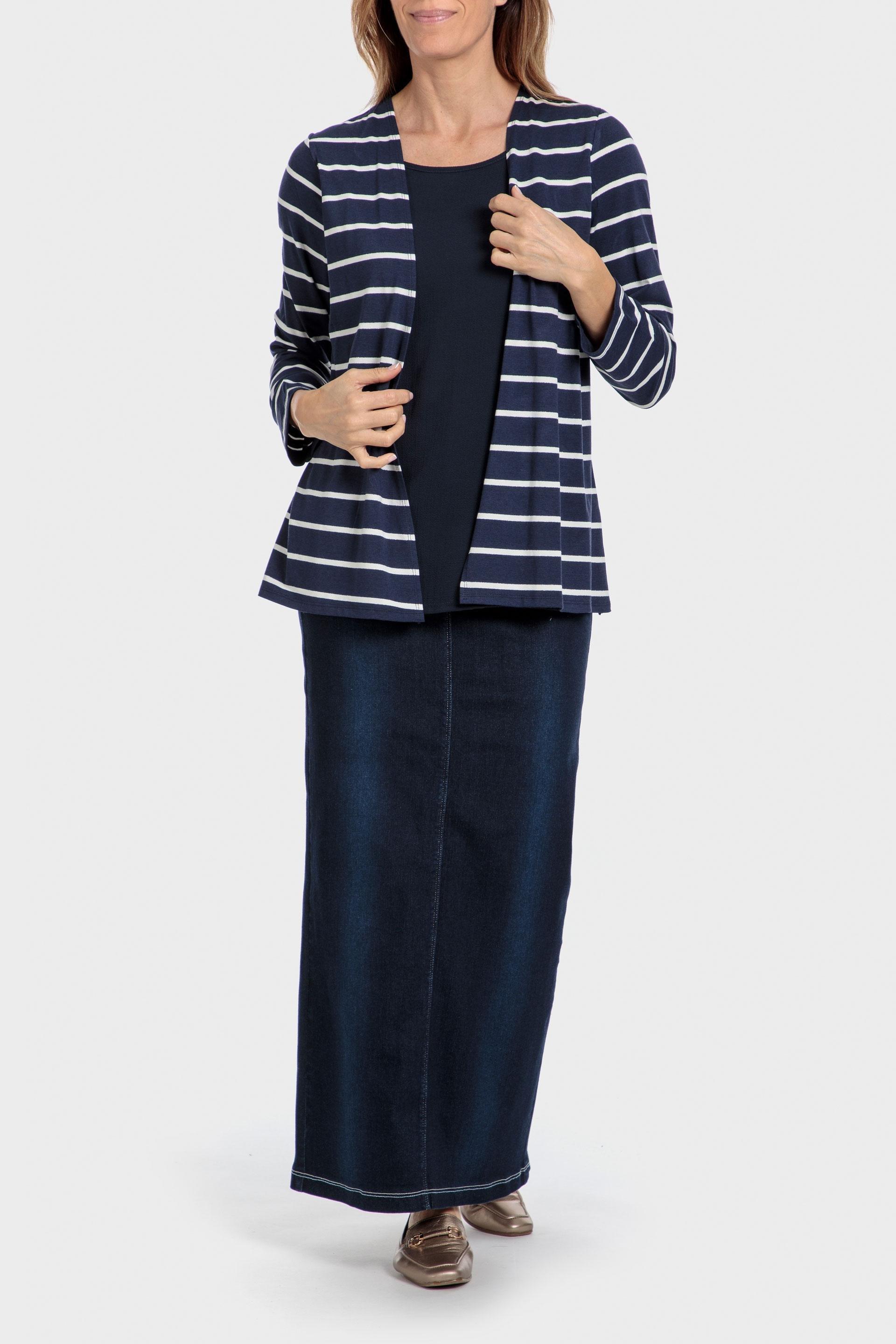 Punt Roma - Navy Striped Faux Co-Ord Set