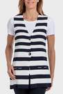 Punt Roma - Navystriped Knitted Waistcoat