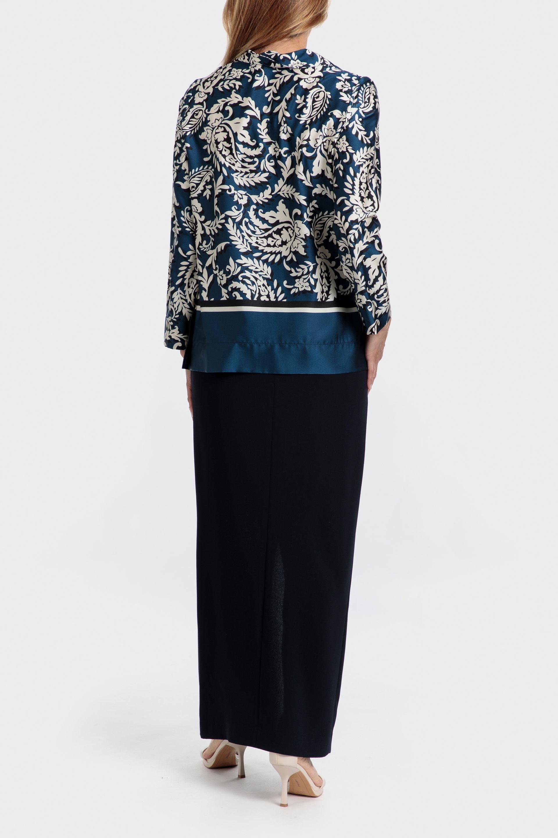 Black Long Crepe Skirt, , large image number 2
