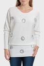 Punt Roma - White Rhinestone Sweatshirt
