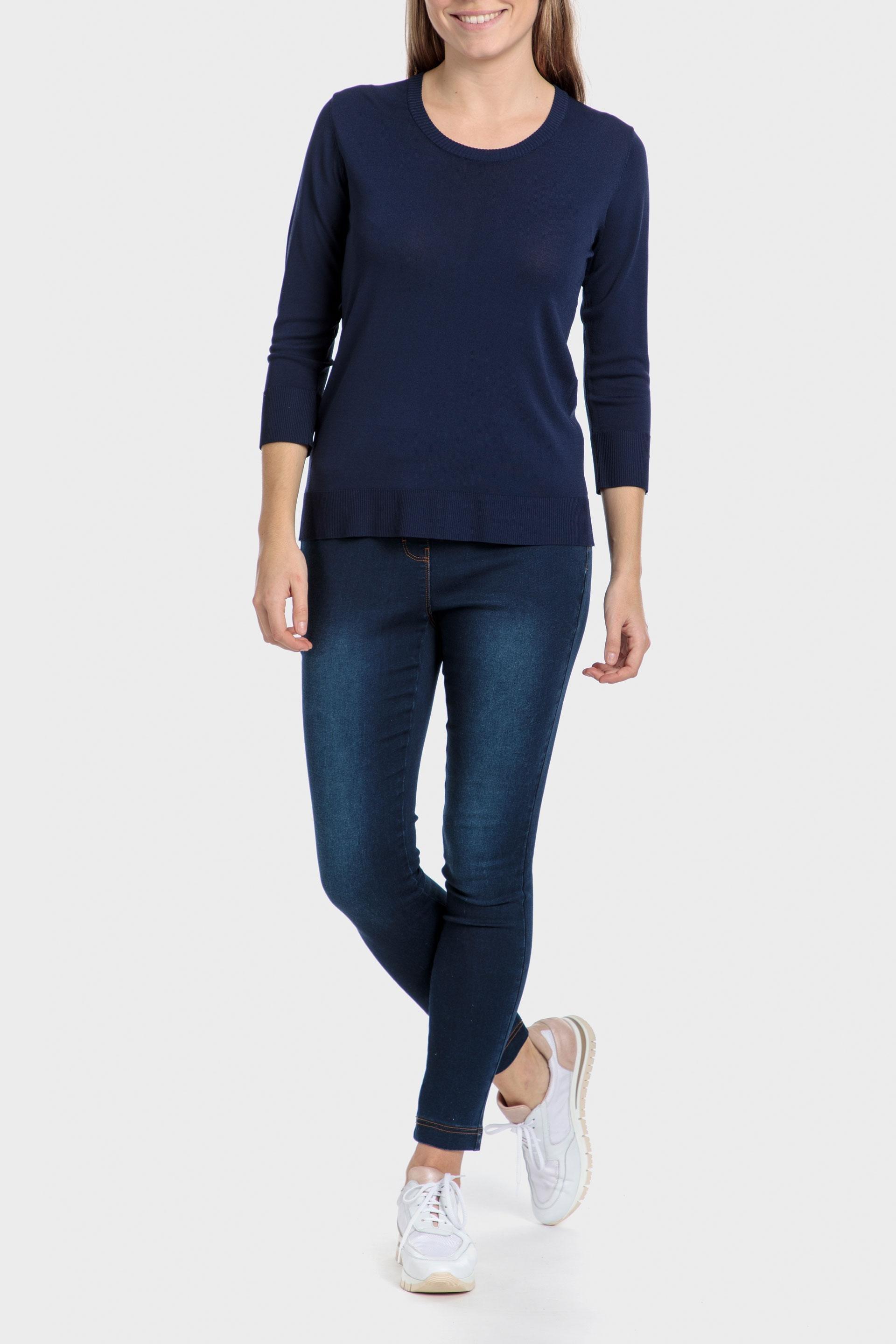 Navy Basic Sweater, , large image number 0