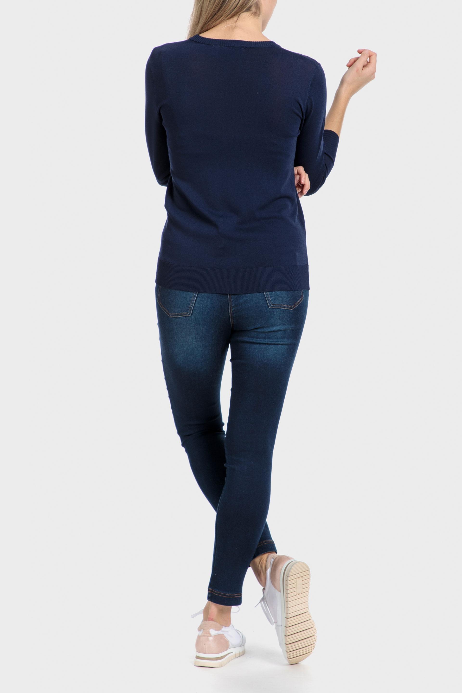Navy Basic Sweater, , large image number 2