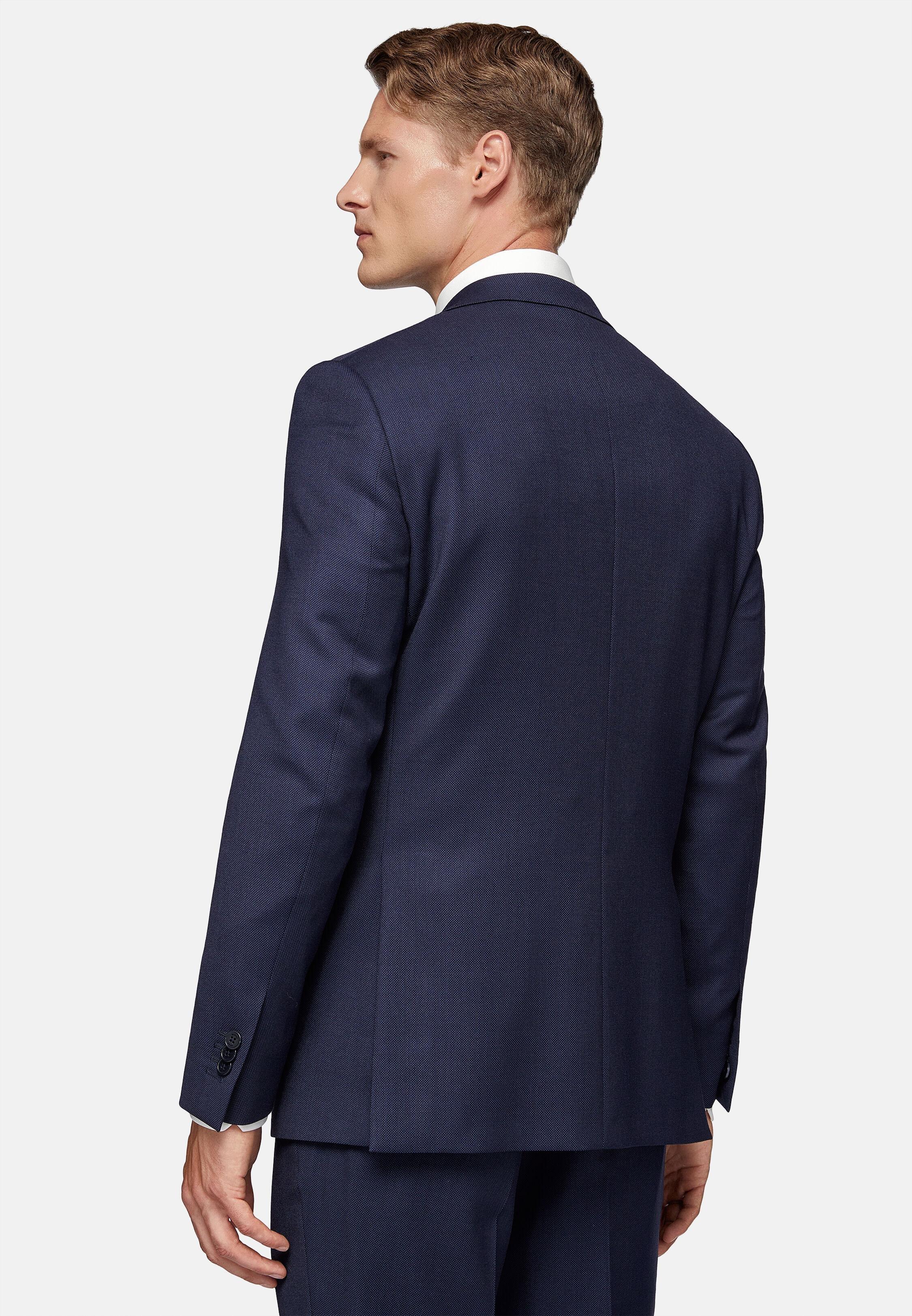 BLU 120S Wool Birdseye Blazer  Style Anversa, Blue, large image number 1