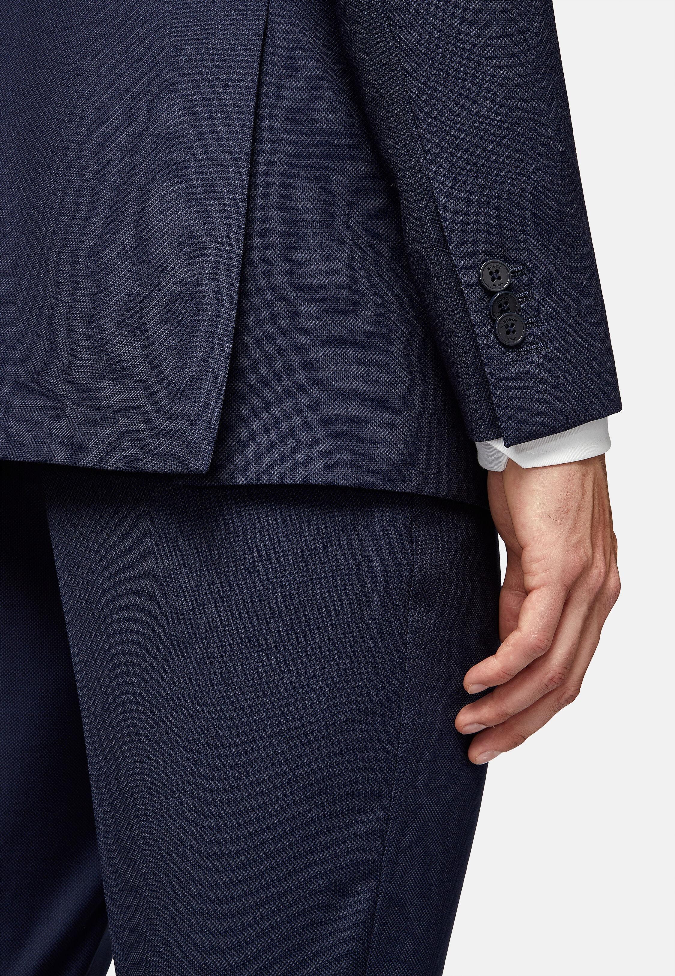 BLU 120S Wool Birdseye Blazer  Style Anversa, Blue, large image number 2