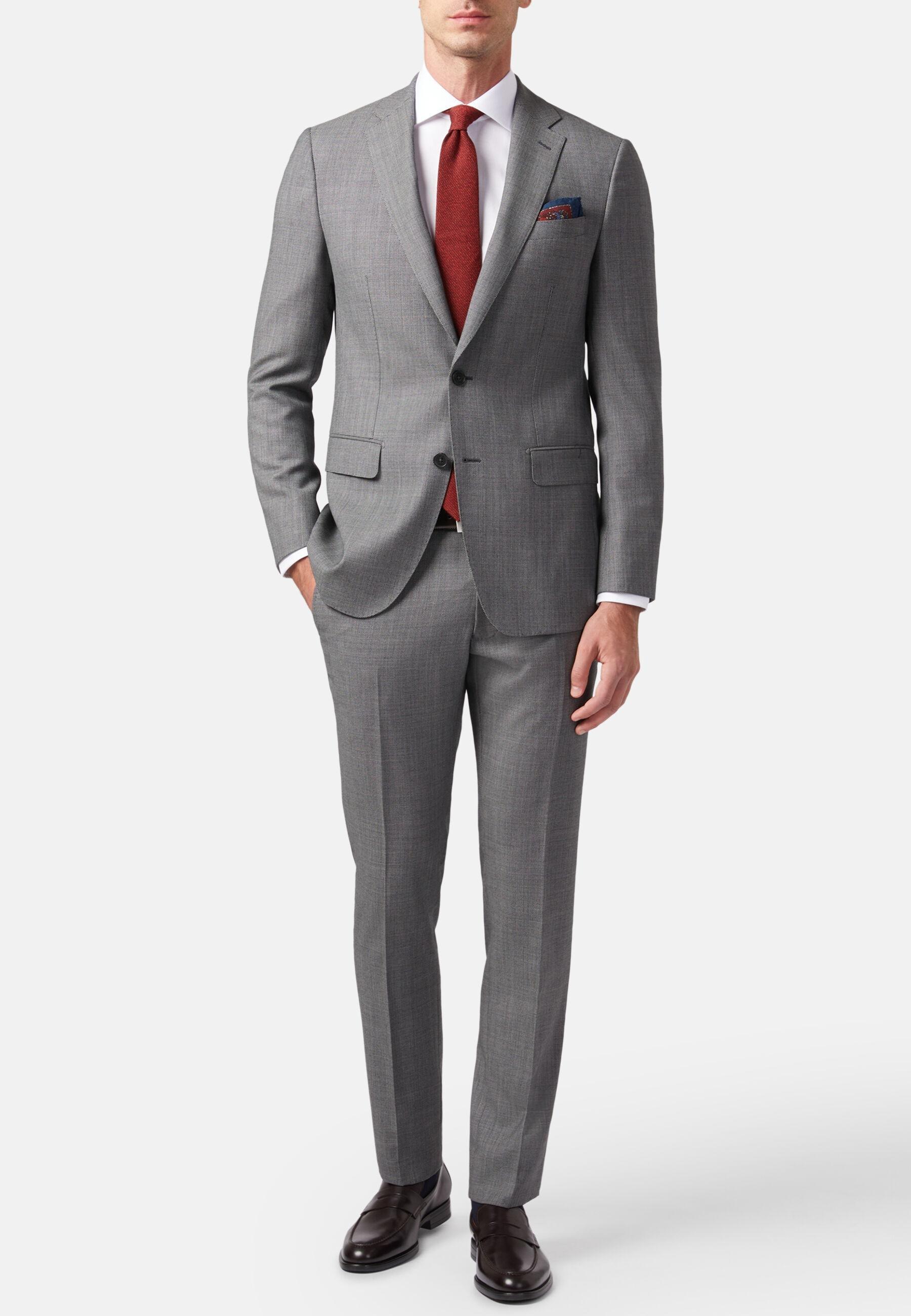 120S Wool Birdseye Blazer Style Anversa, Grey, Grey, large image number 1
