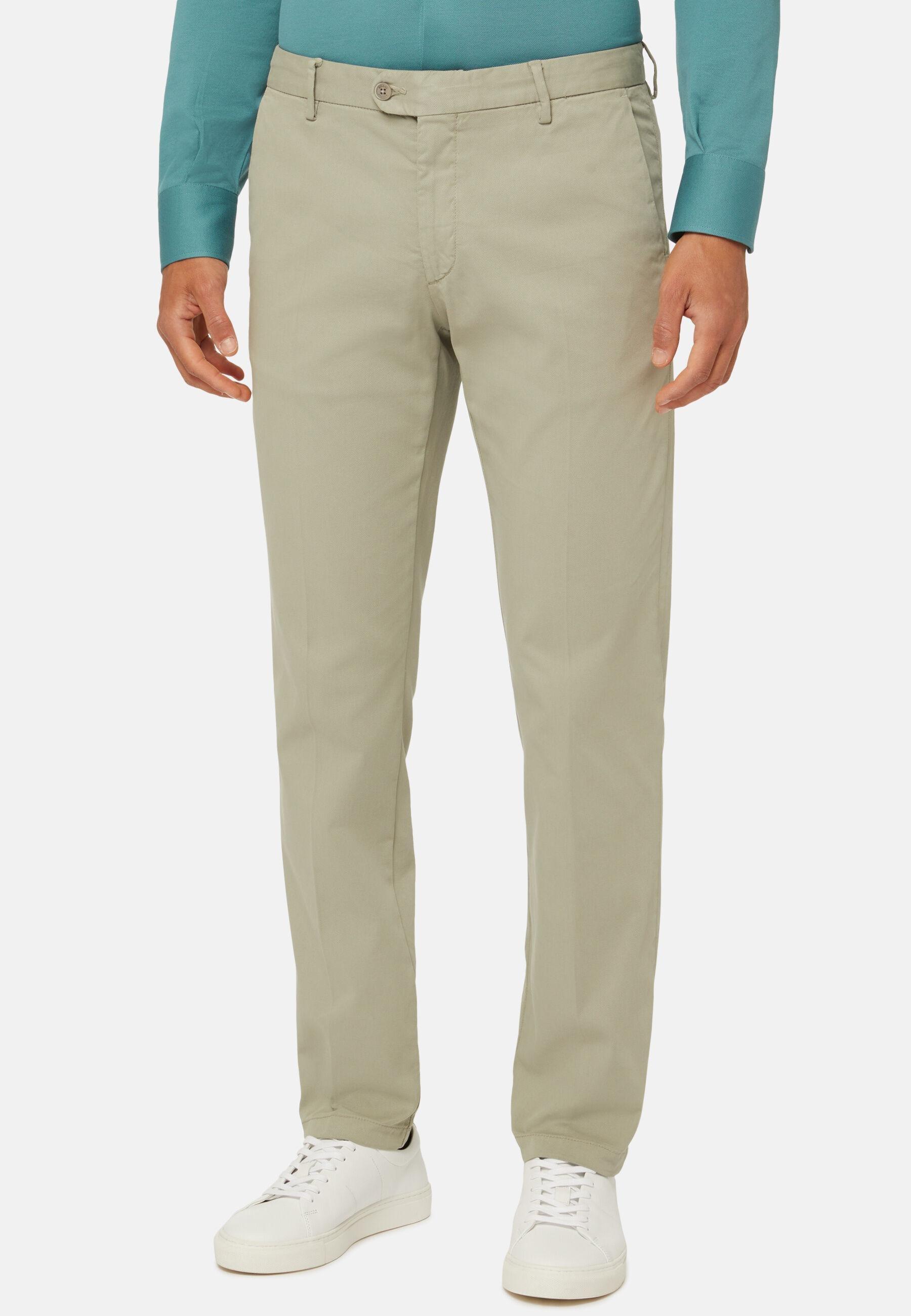 LTGR Stretch Cotton Tencel Panama Trousers, Light grey, large image number 0
