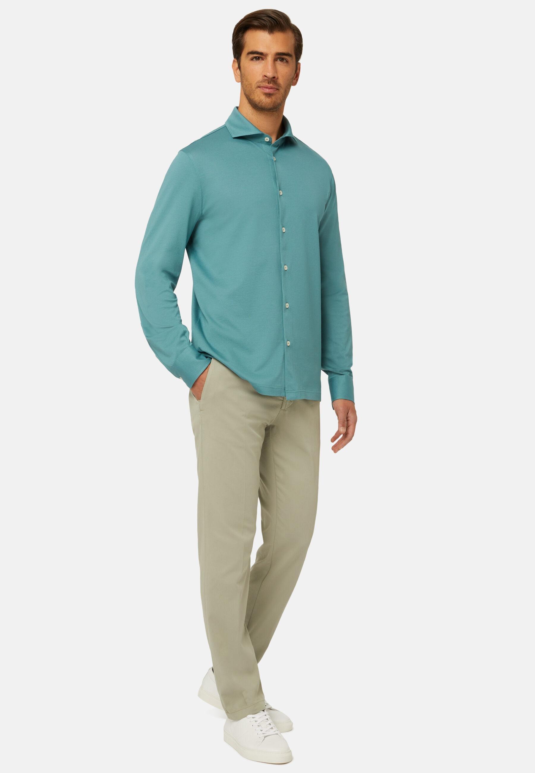 LTGR Stretch Cotton Tencel Panama Trousers, Light grey, large image number 1