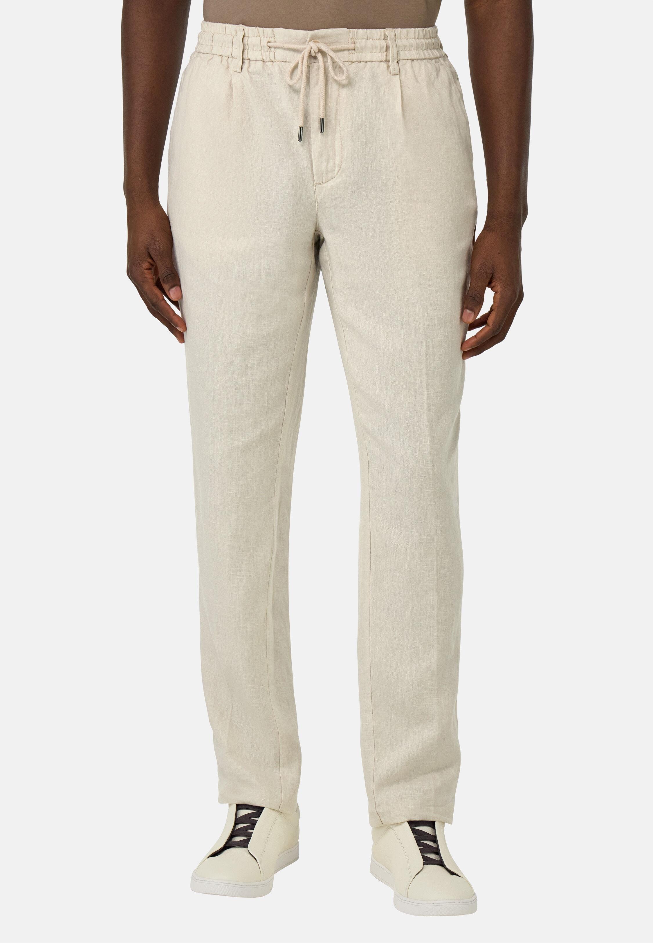 SAND Linen City Trousers, Sand, large image number 0