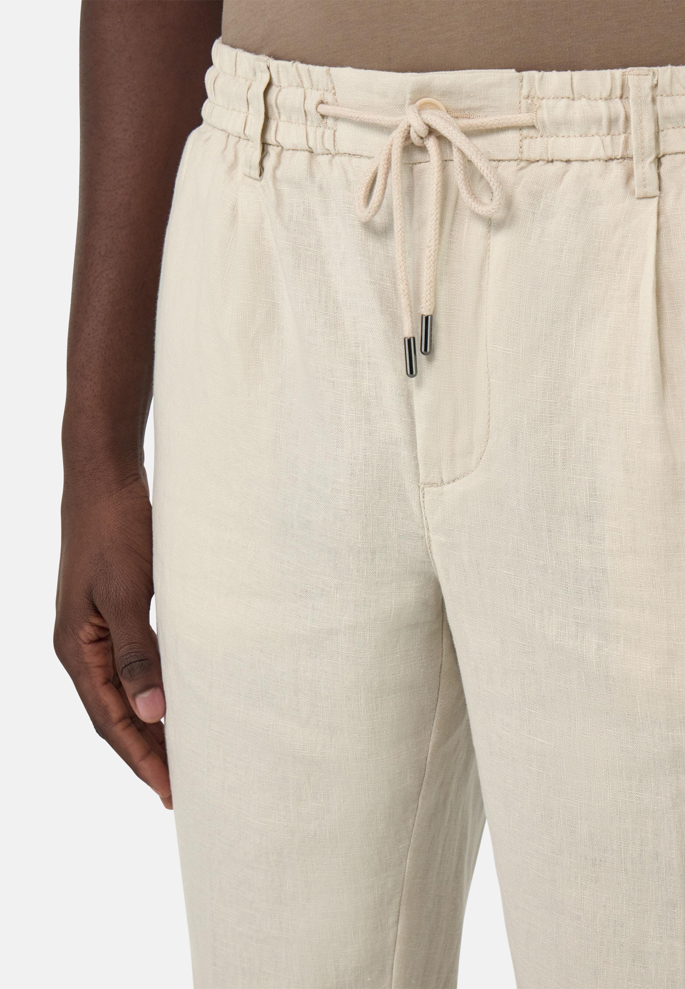 SAND Linen City Trousers, Sand, large image number 3