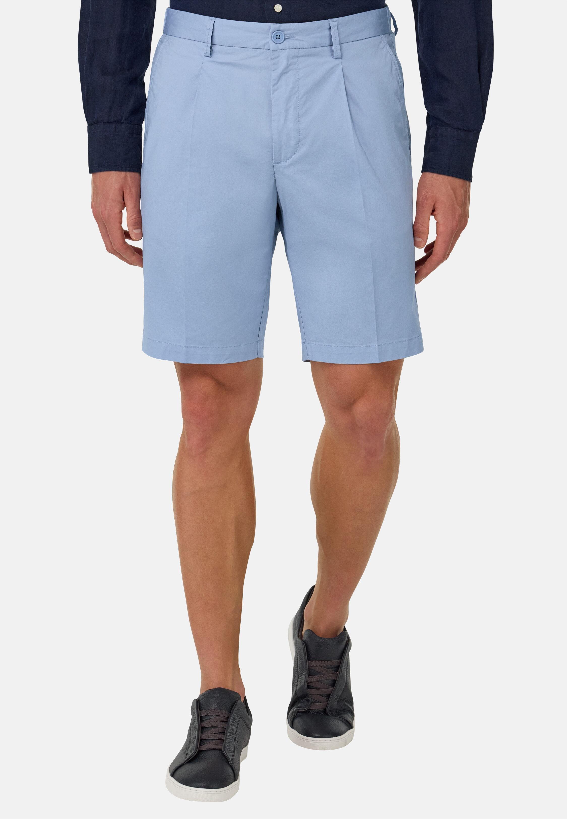 LTBL Stretch Cotton Bermuda Shorts, Light Blue, large image number 0