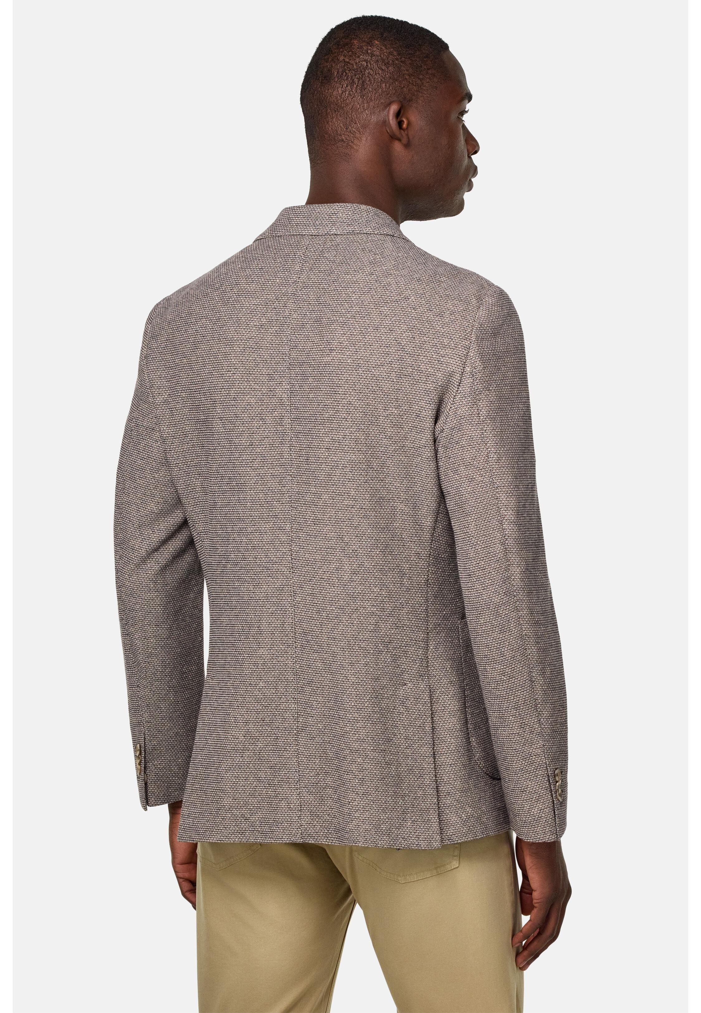 TAUP Structured Cotton and Linen Jersey Blazer, Taupe, large image number 1