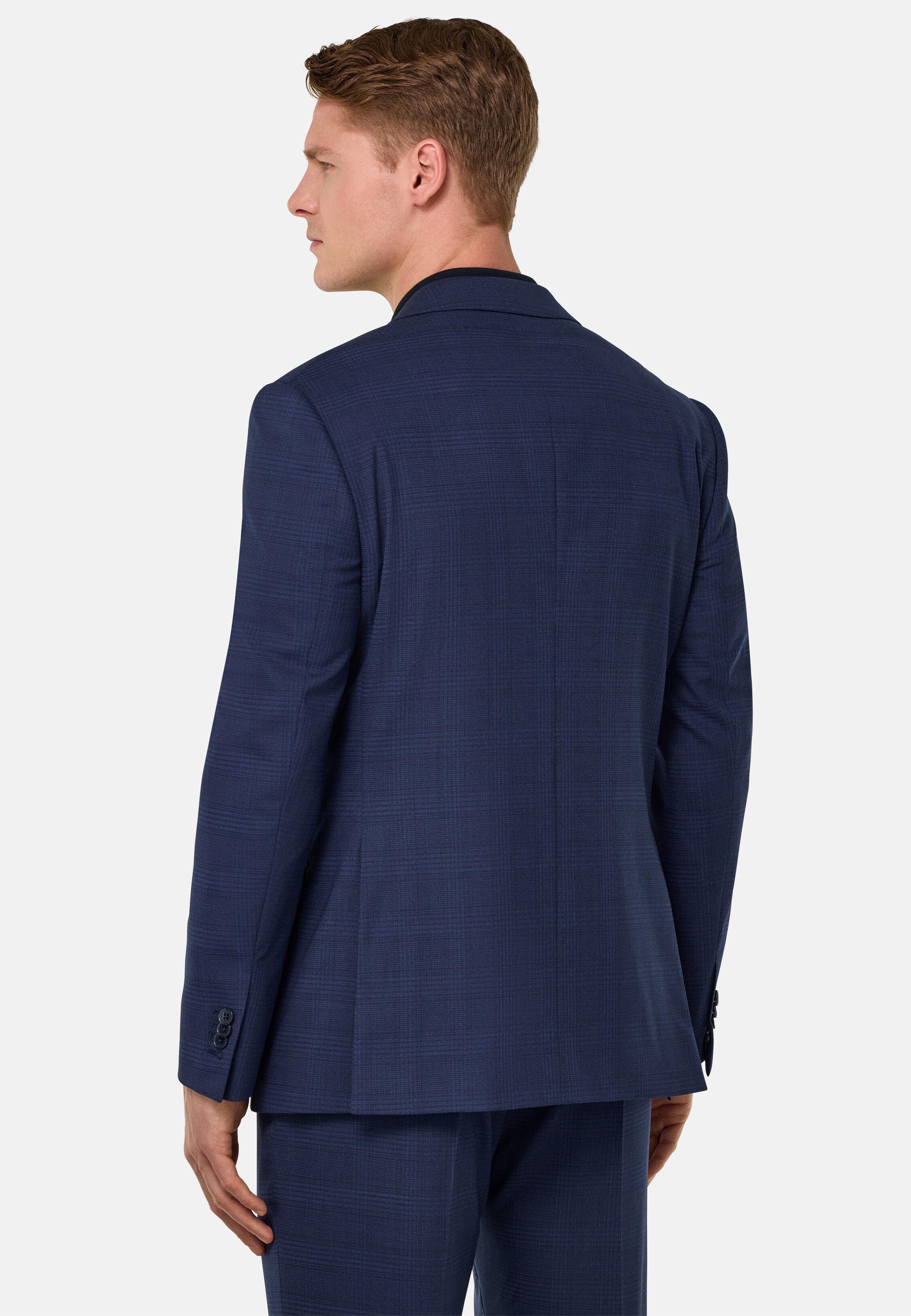 NAVY Stretch Wool Blend Suit, Navy blue, large image number 1